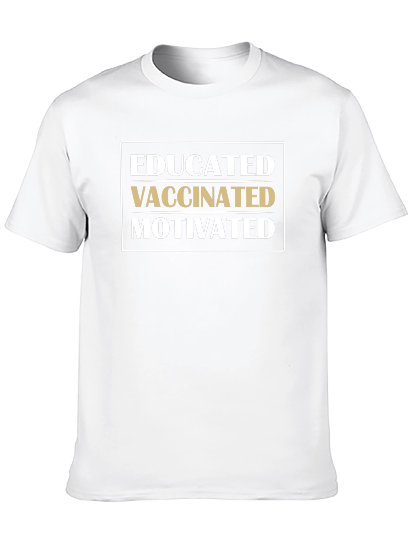 Black Educated Vaccinated Motivated T-Shirt view 10