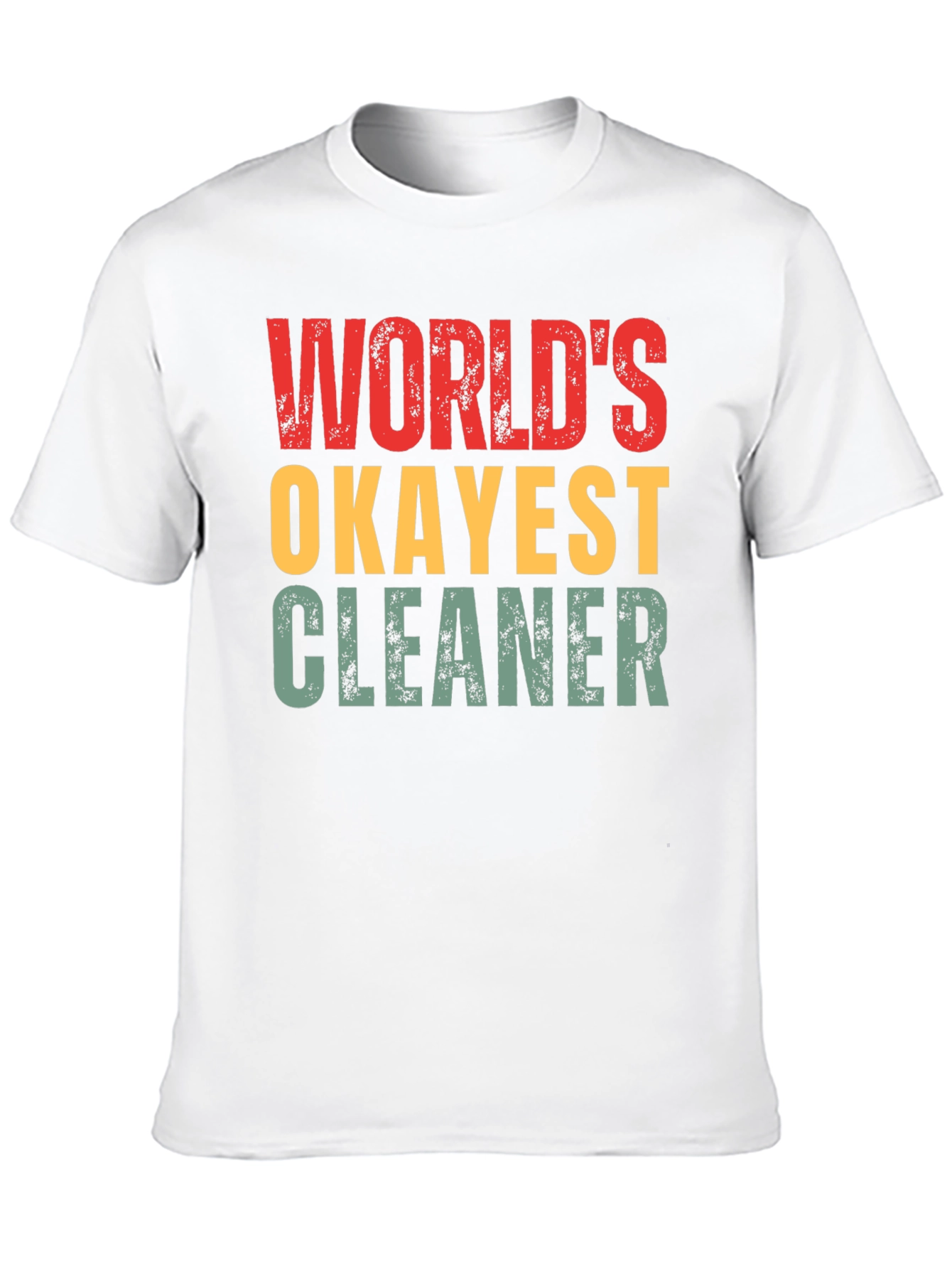 Black World's Okayest Cleaner T-Shirt Funny Gift view 10