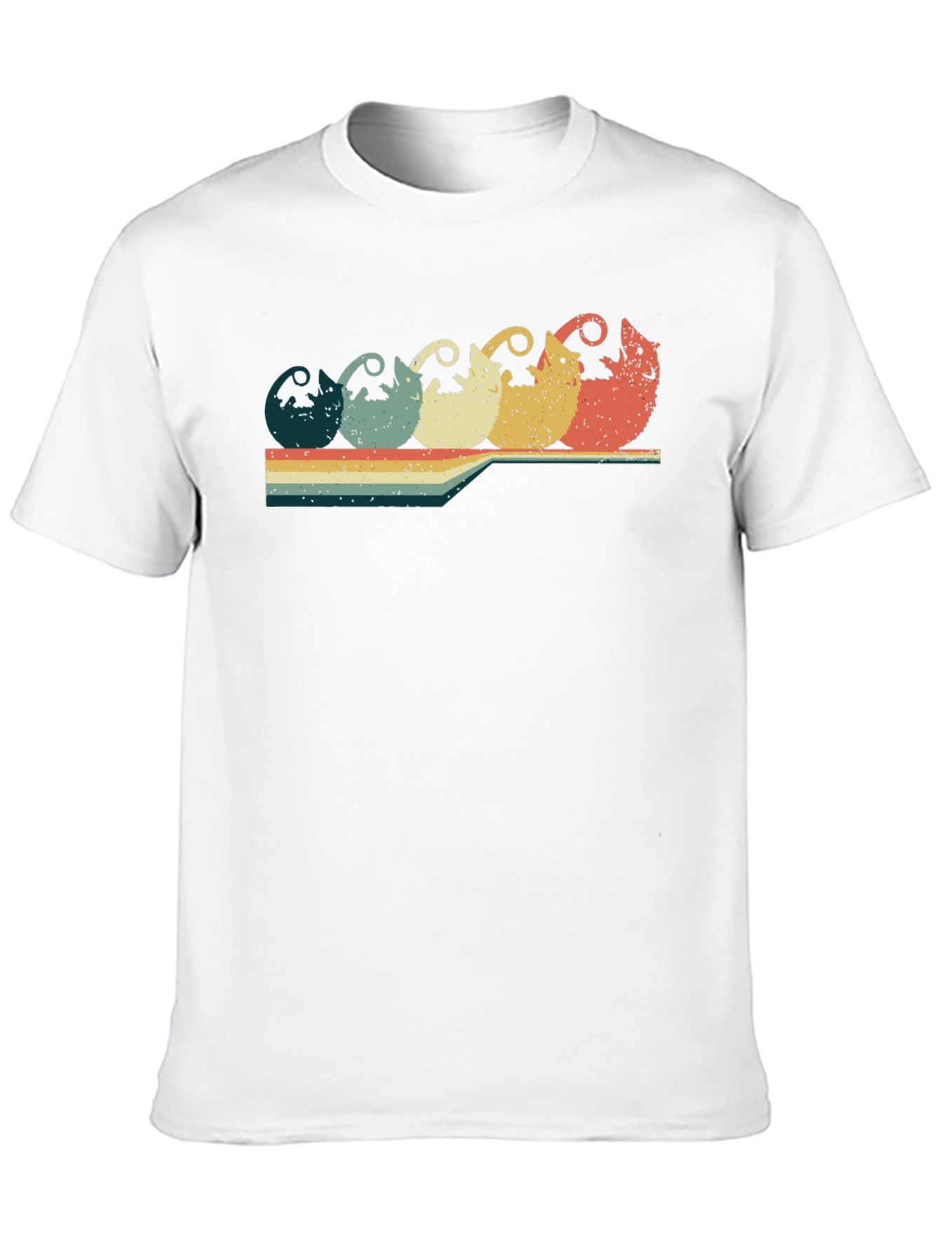 Black Retro Cat Lover T-Shirt - Vintage Style Graphic Tee view 10