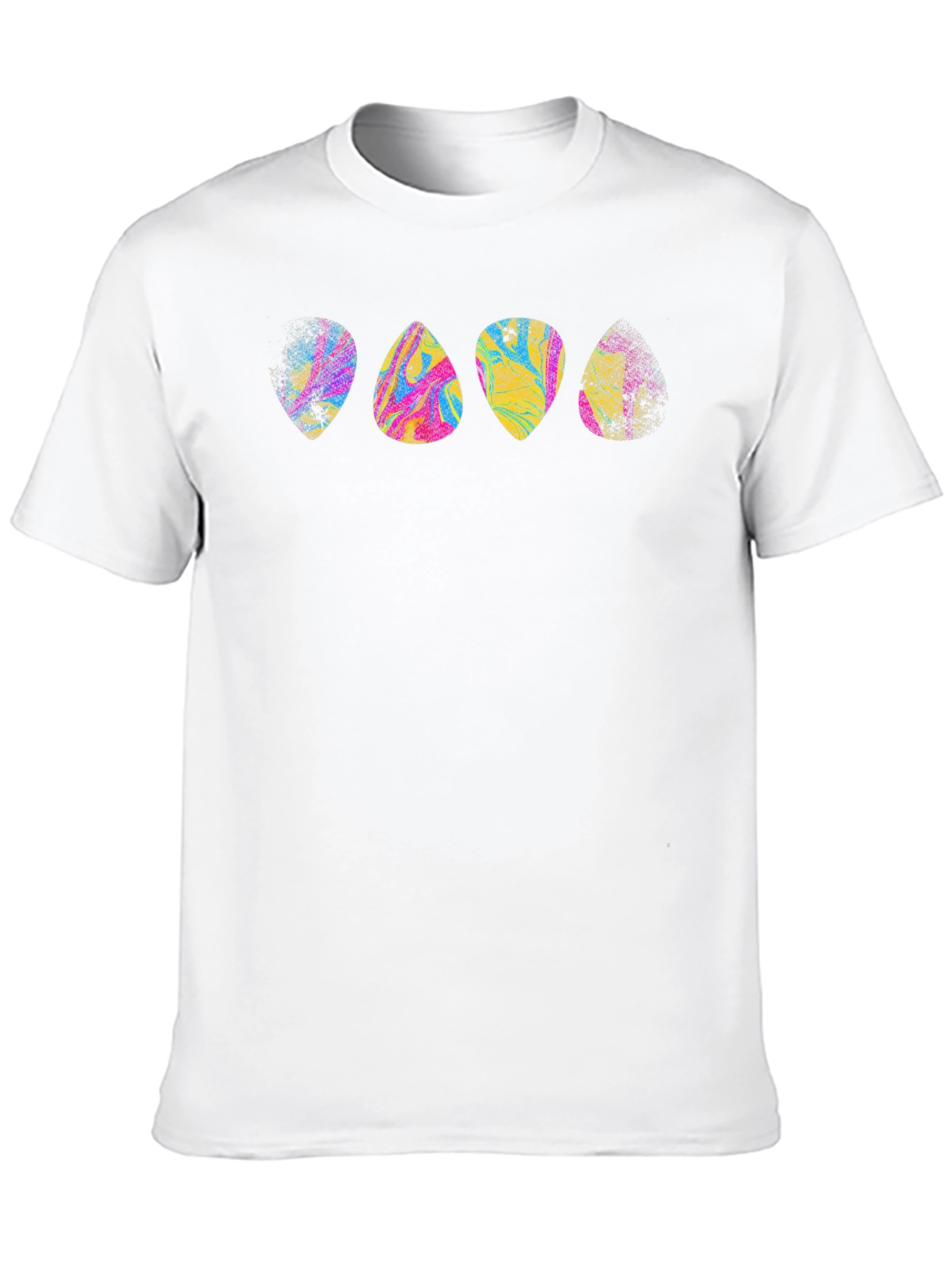 Black Abstract Guitar Pick T-Shirt view 10