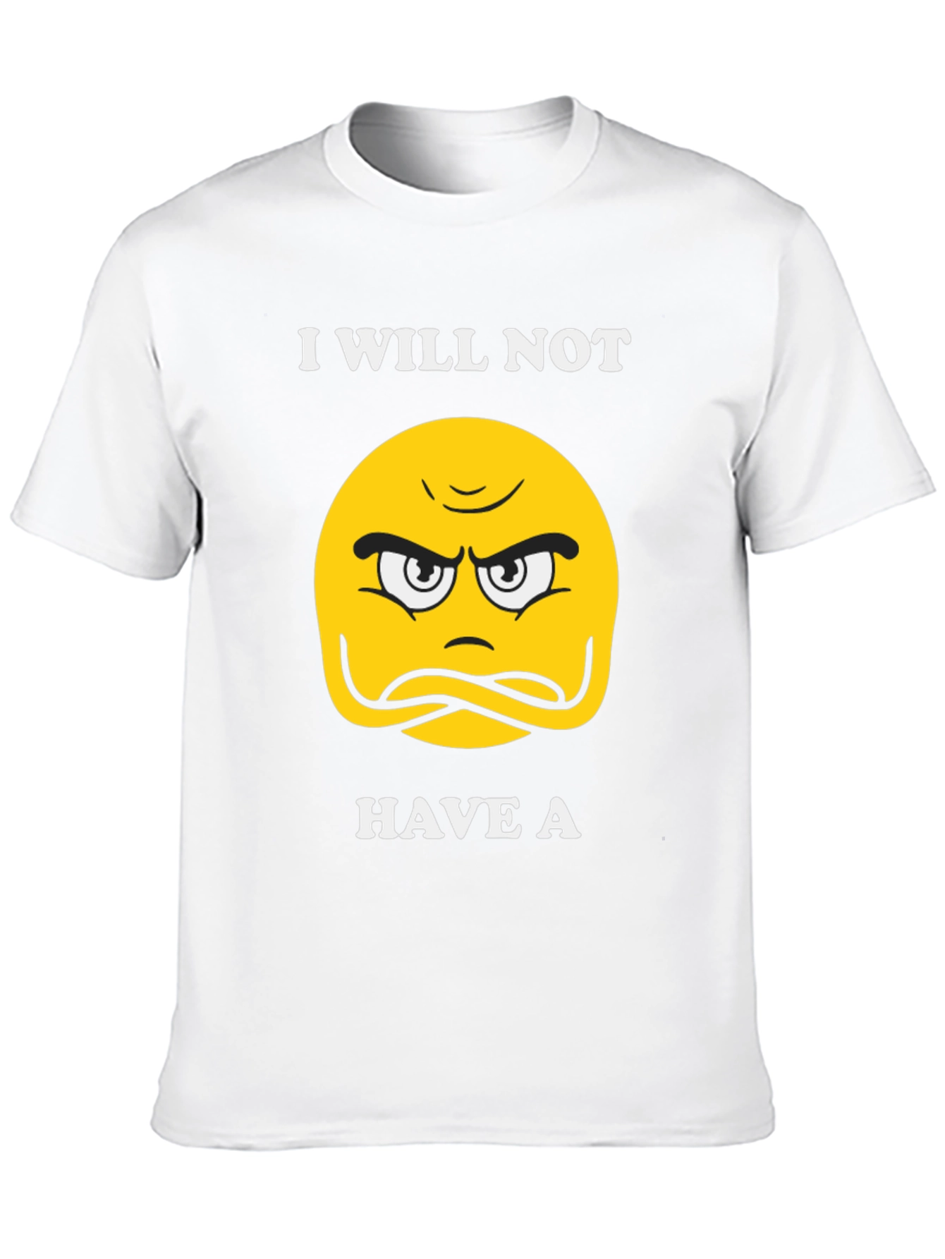 Black Grumpy Emoji T-Shirt view 10