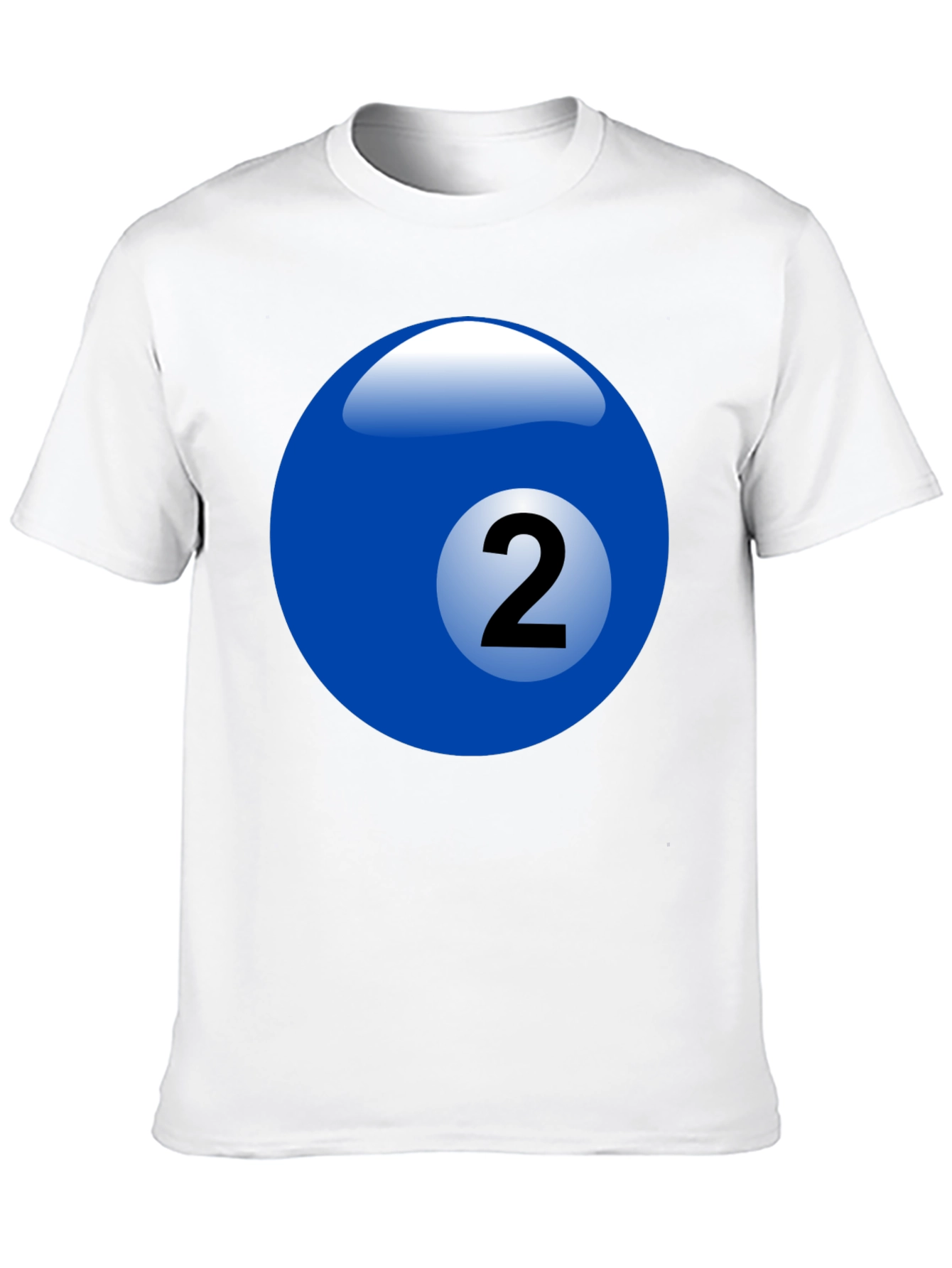 Black Billiard Ball Number 2 Graphic T-Shirt view 10