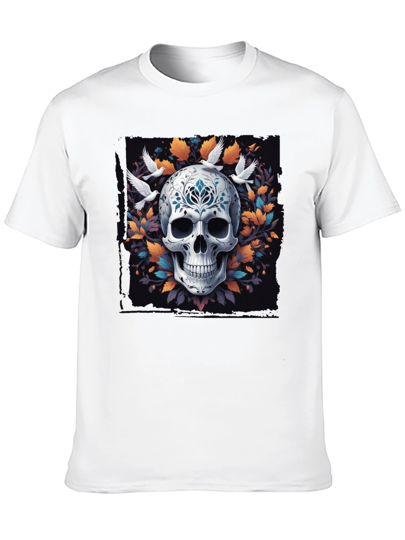 Black Skull & Dove Graphic Tee view 10