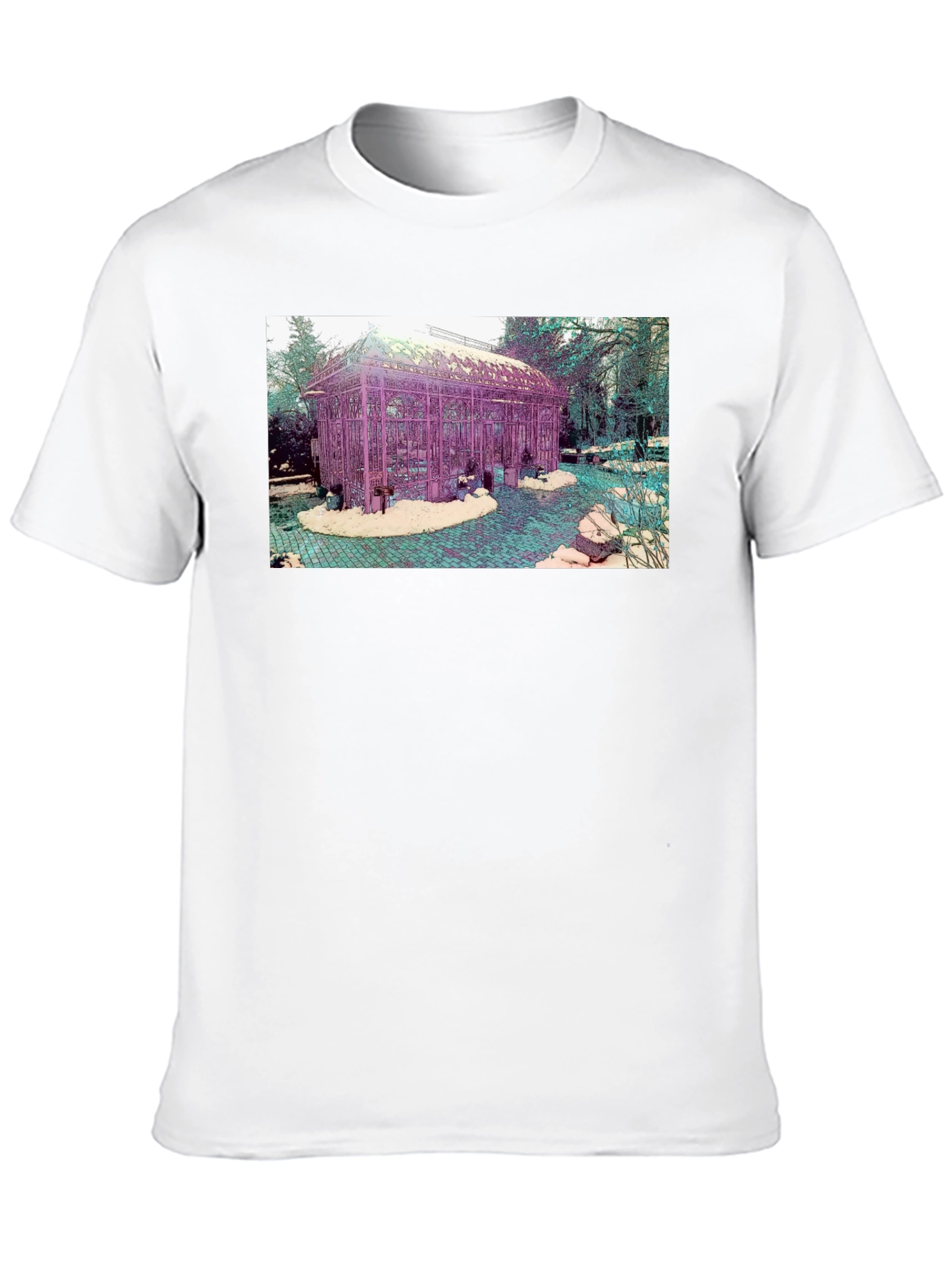 Black Artistic Greenhouse Graphic Tee - Unique Design view 10