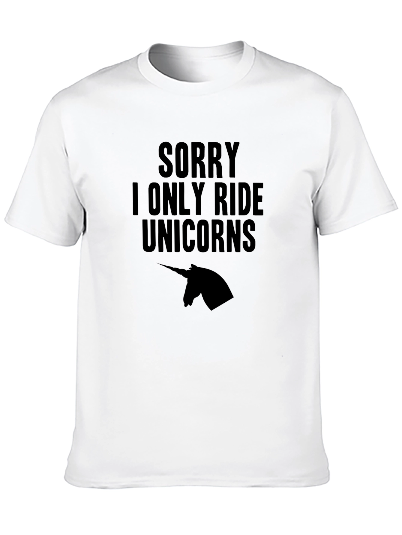 Black Unicorn Rider T-Shirt - Funny Novelty Tee view 10