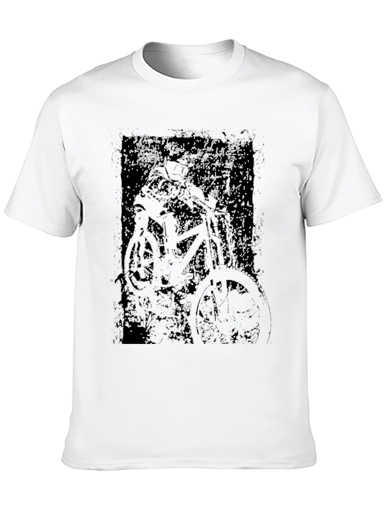 Black Abstract Bike Graphic Tee - Black view 10