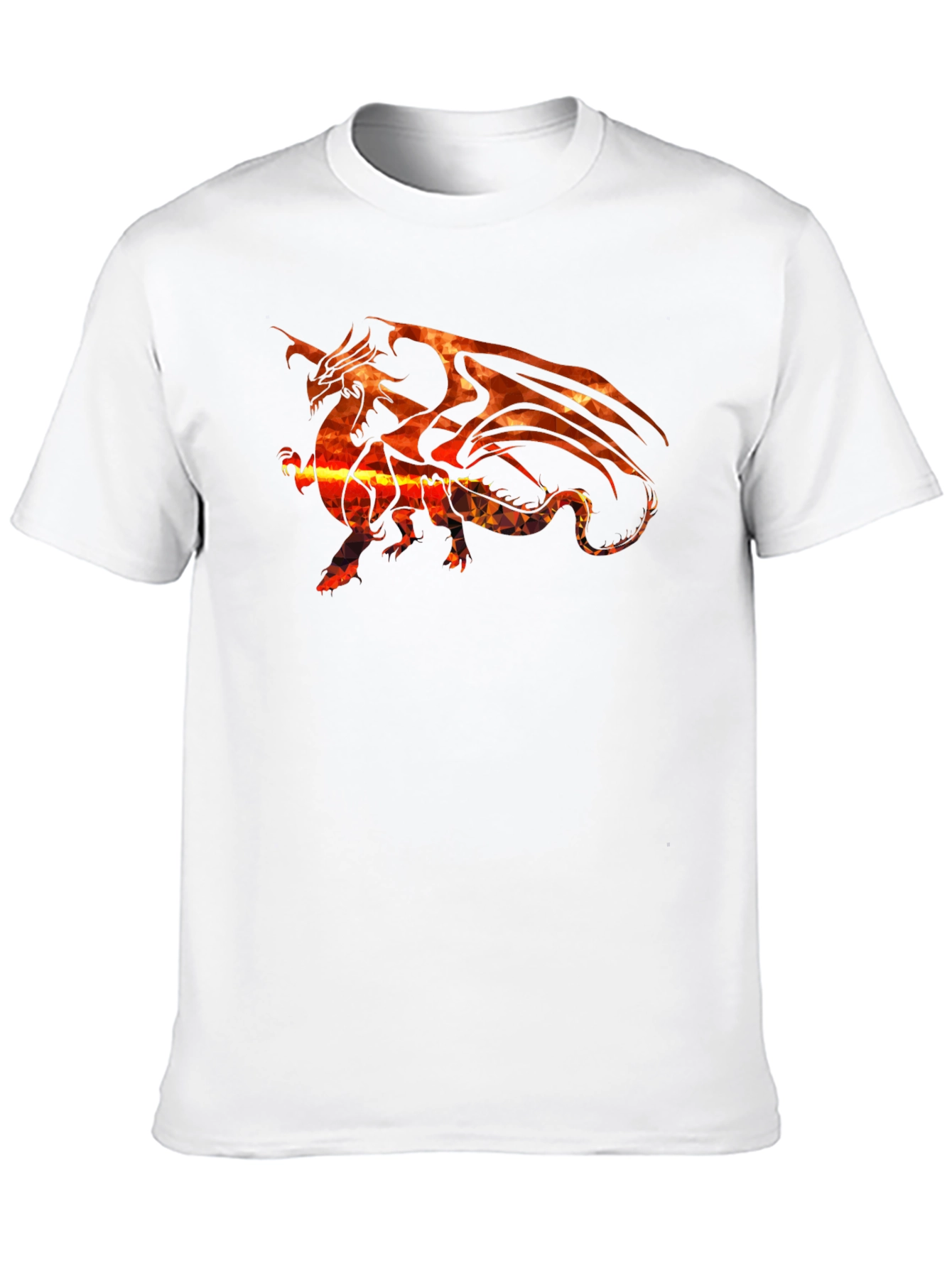 Black Fiery Dragon Graphic Black T-Shirt view 10