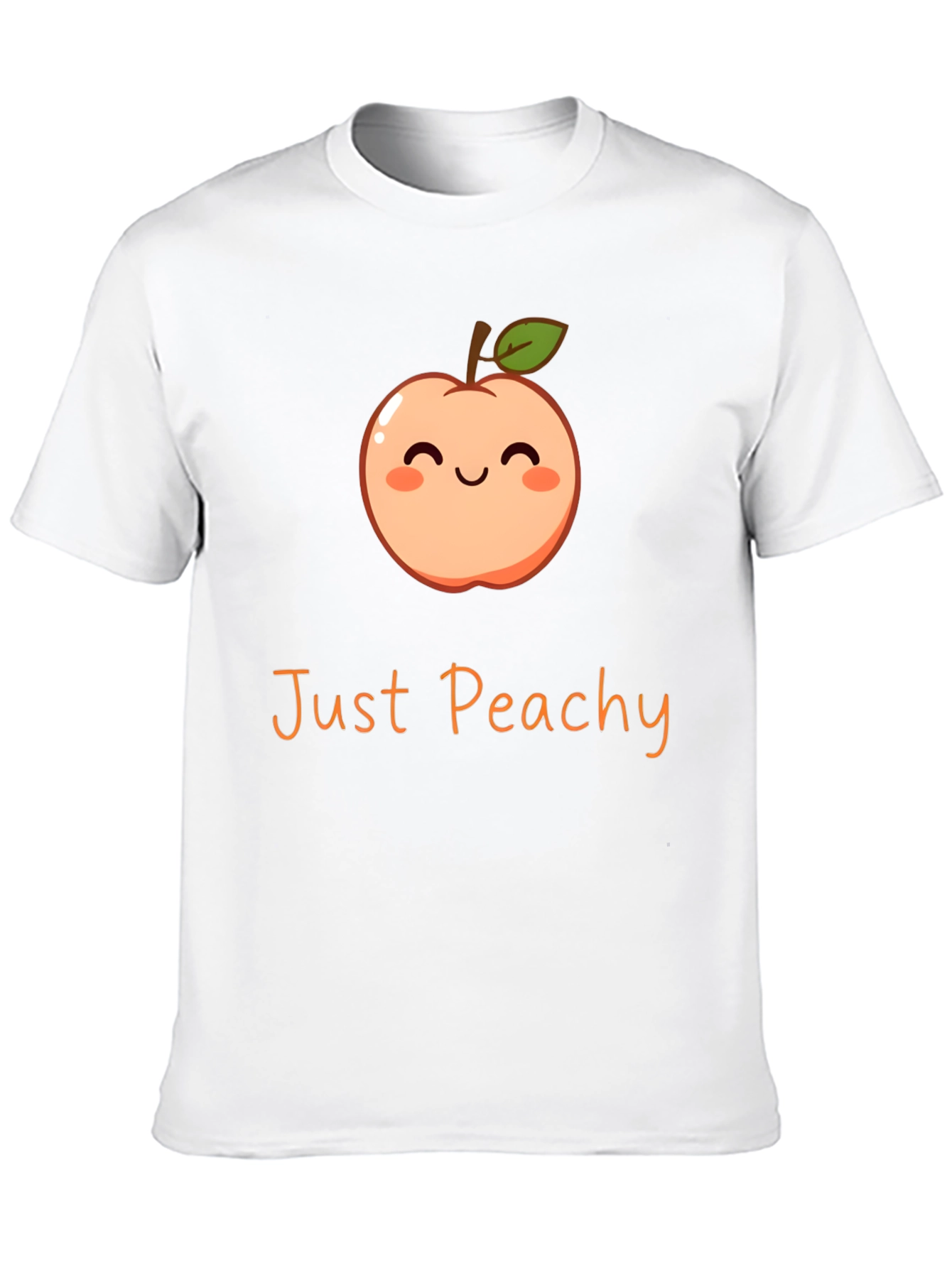 Black Just Peachy Graphic Tee - Cute Fruit T-Shirt view 10