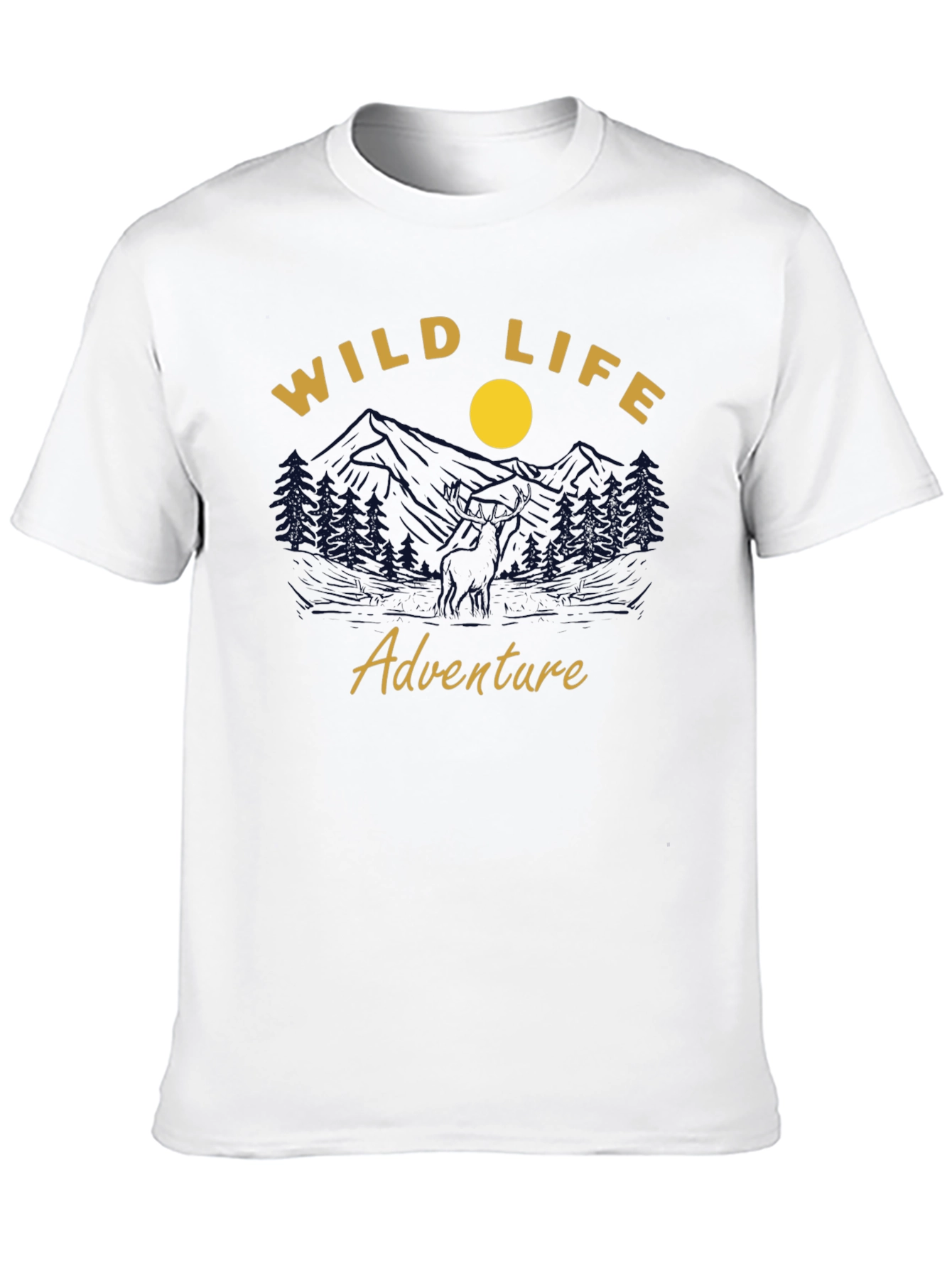 Black Wild Life Adventure Graphic T-Shirt - Men's Black Tee view 10