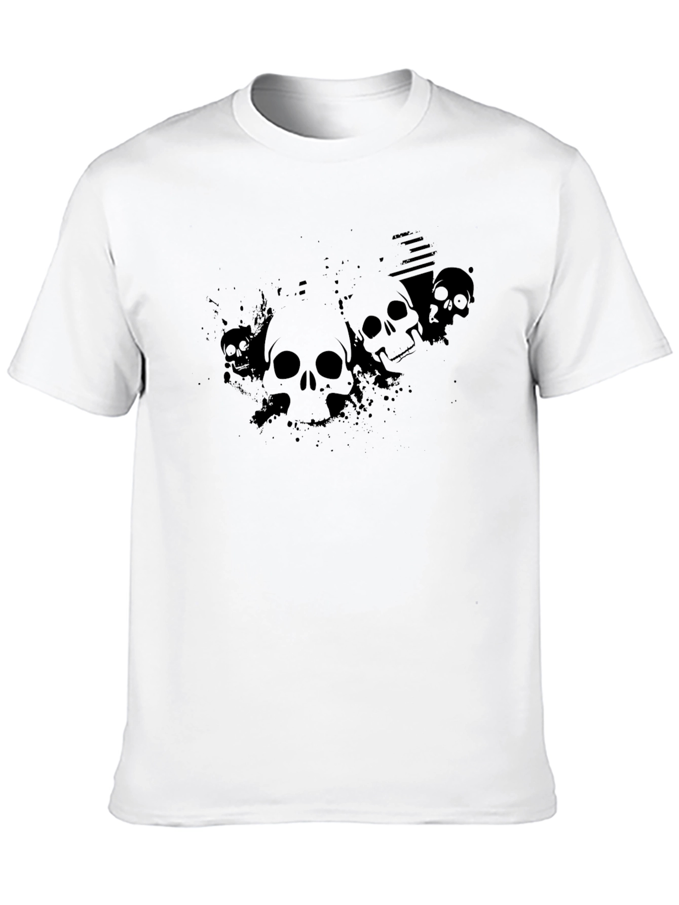 Skull Graphic T-Shirt - Men's Black Tee - 10