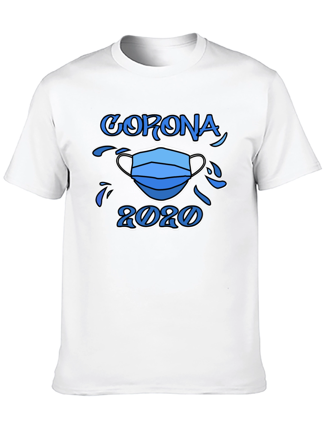 Black Corona 2020 Mask Graphic T-Shirt view 10