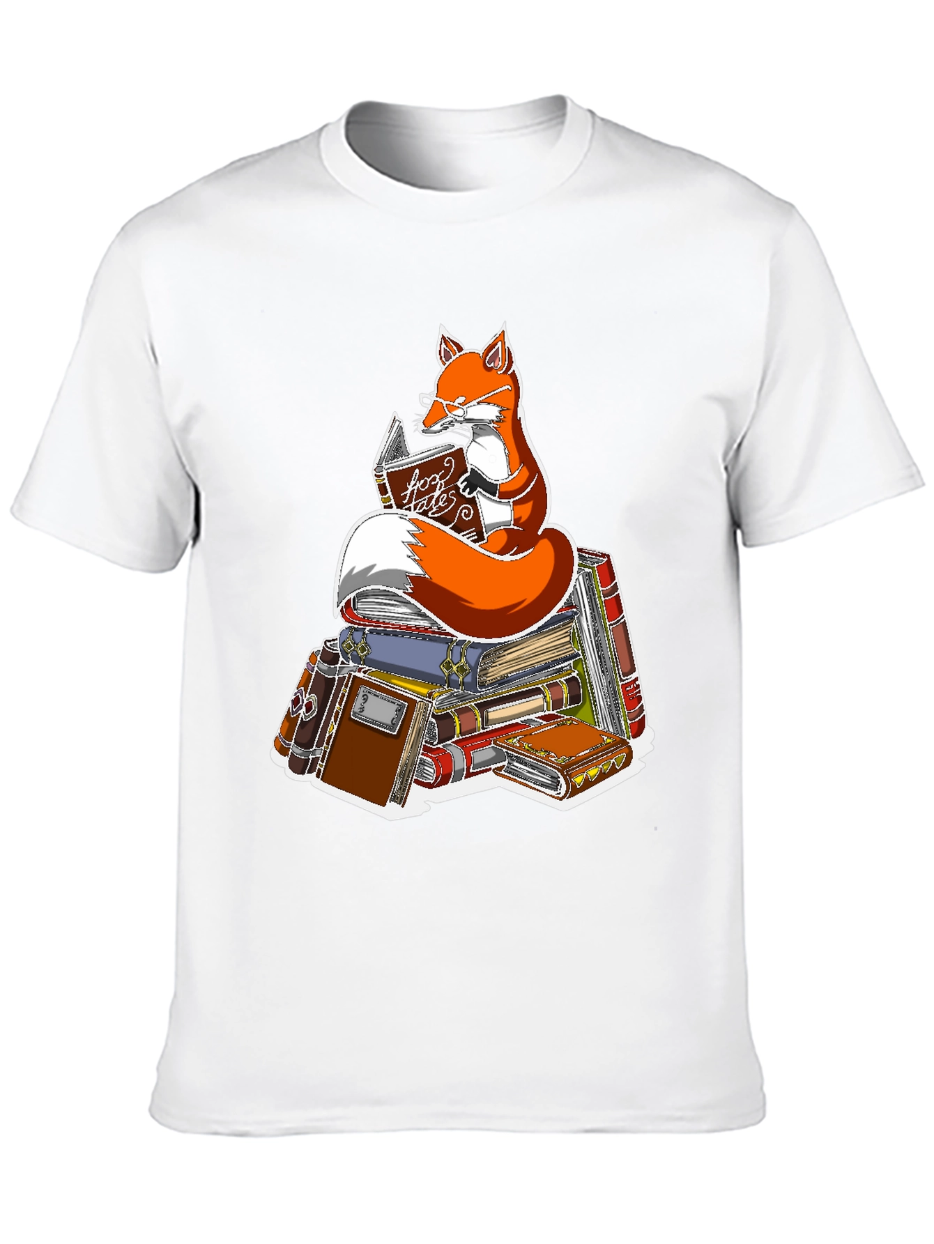 Black Fox Reading Book T-Shirt - Smart Animal Tee view 10