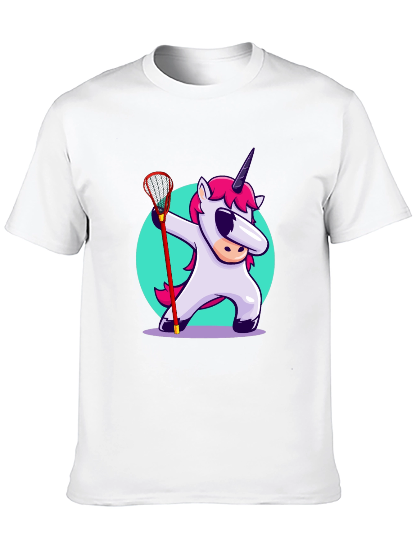 Black Unicorn Lacrosse Dabbing T-Shirt - Black view 10