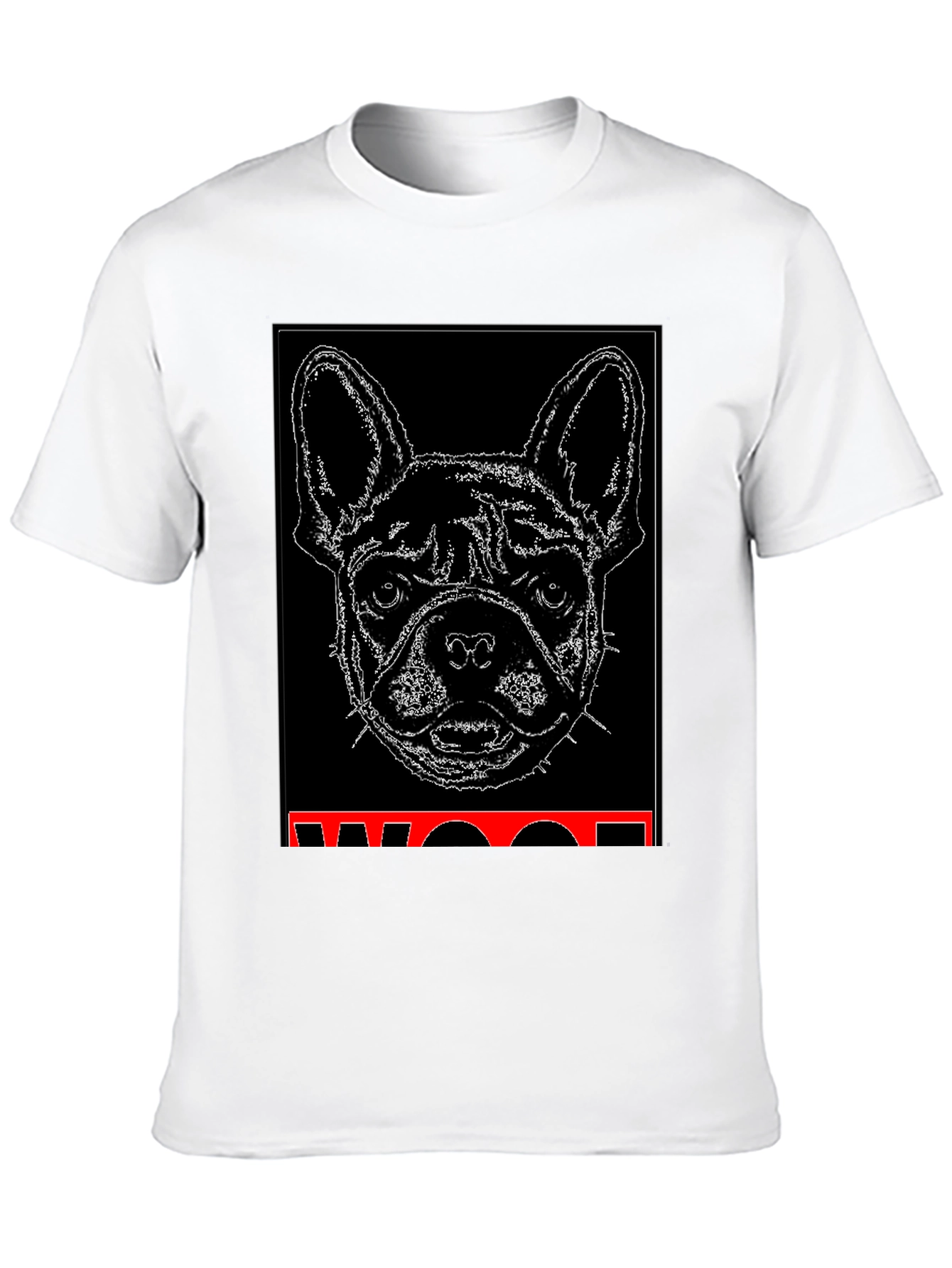 Black Woof Dog Graphic Black T-Shirt view 10