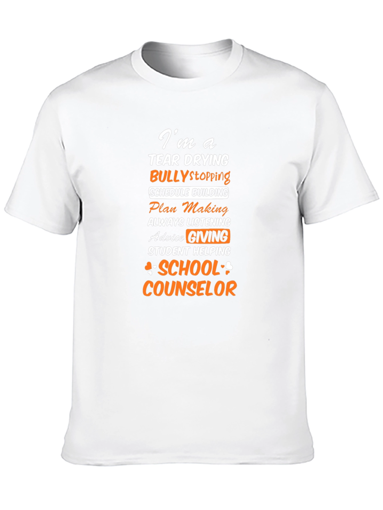 Black School Counselor T-Shirt Tear Drying Bully Stopping view 10