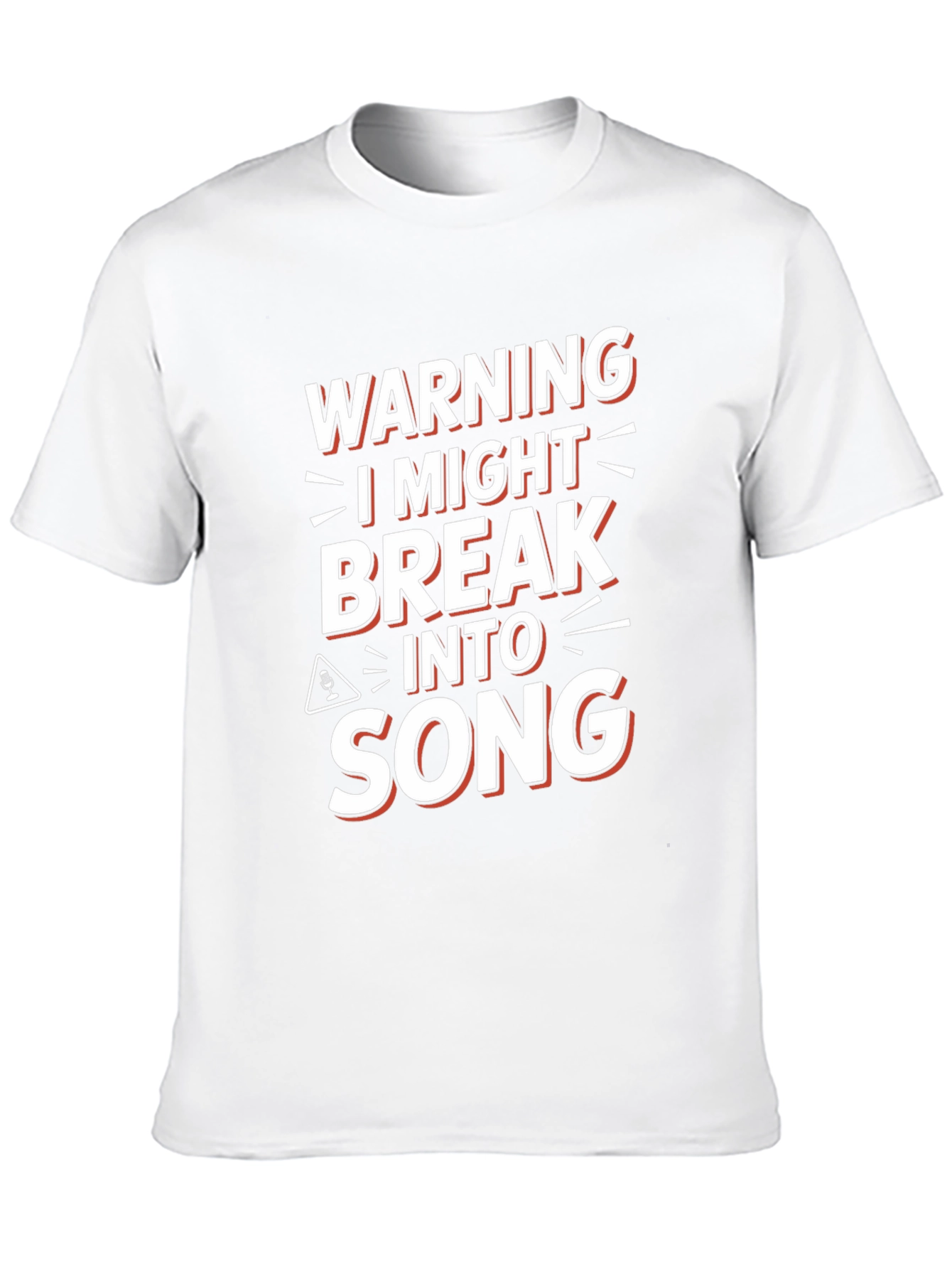 Black Warning I Might Break Into Song Graphic Tee view 10