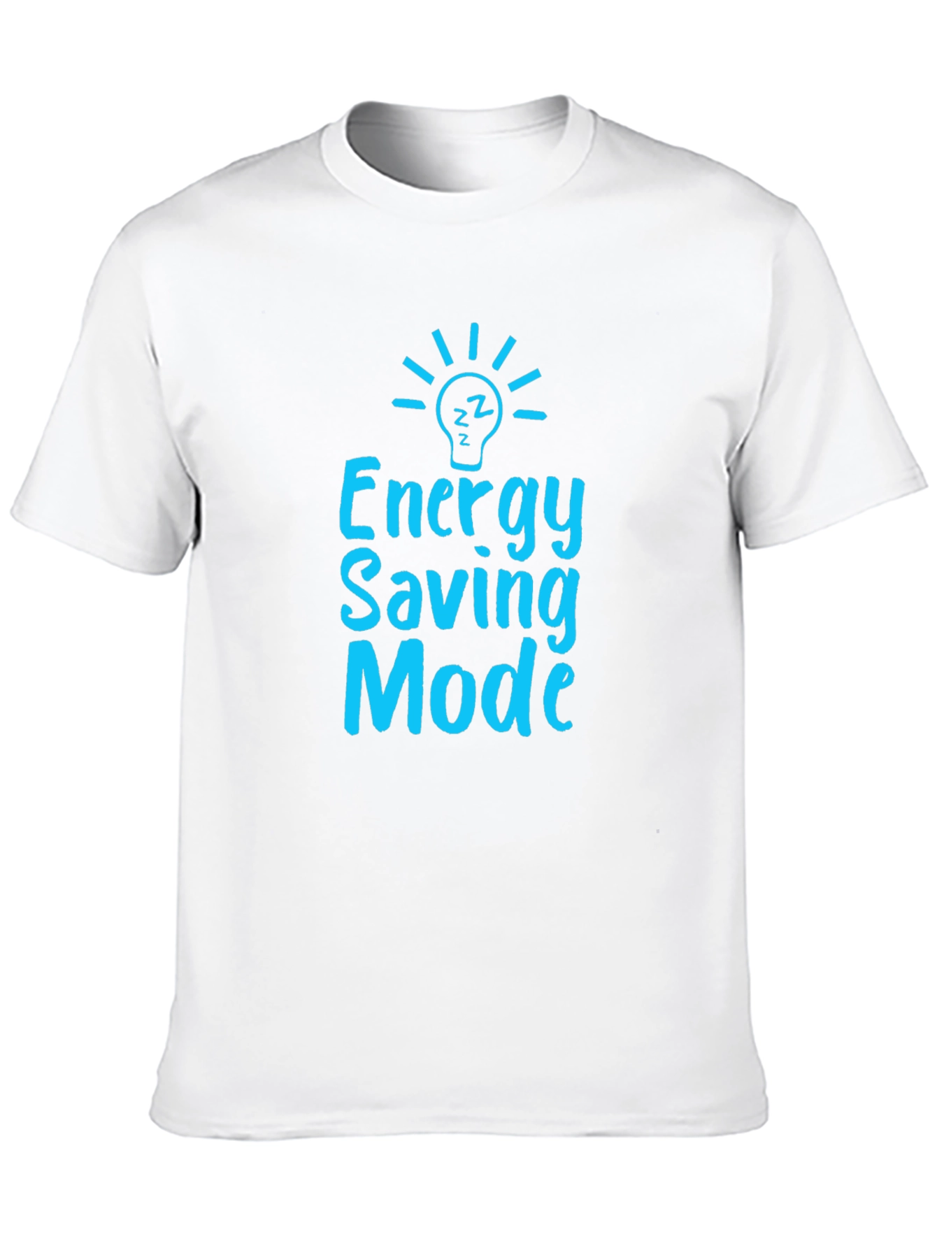 Black Energy Saving Mode Graphic T-Shirt - Black view 10