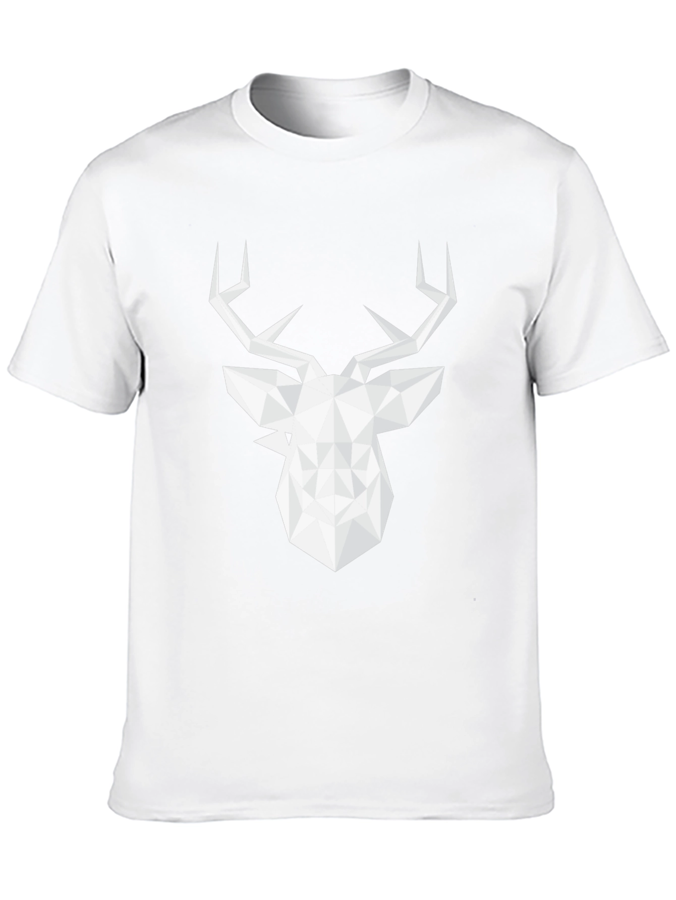 Black Geometric Deer Graphic Tee - Modern Style view 10