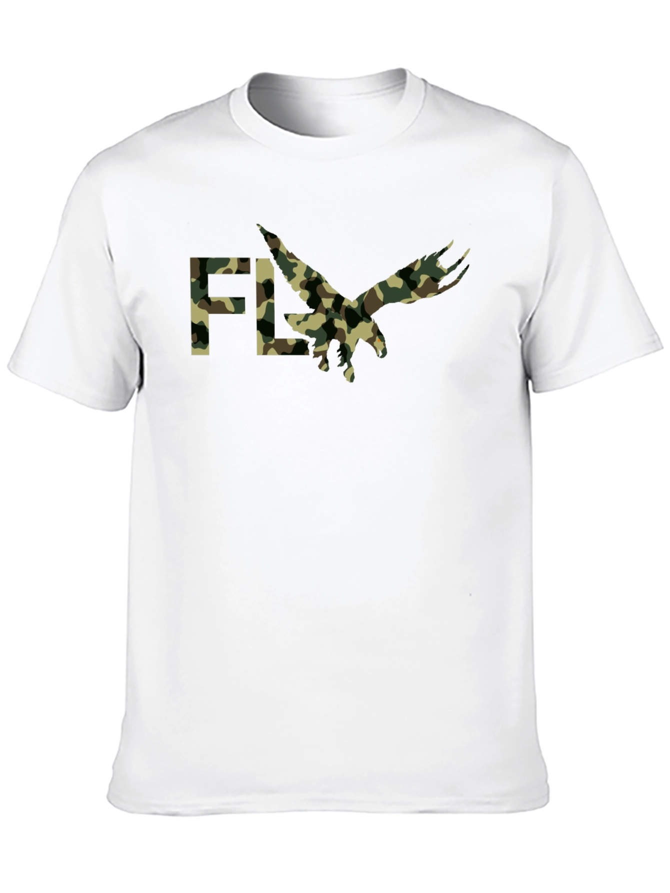 Black Camouflage FLY Eagle Graphic T-Shirt view 10