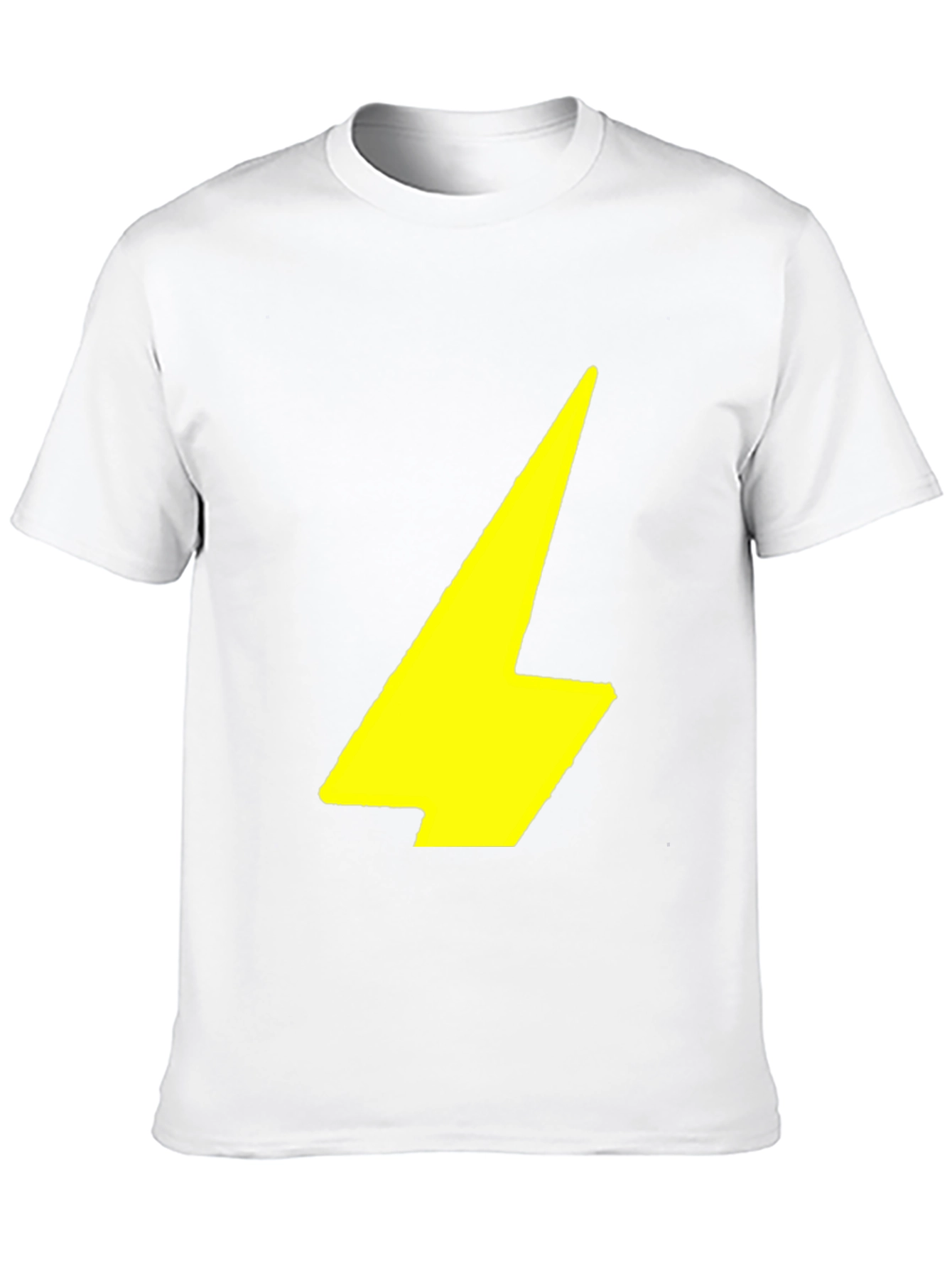 Black Black T-Shirt with Yellow Lightning Bolt Graphic view 10