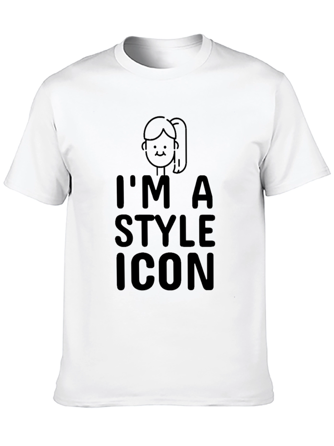 Black I'm A Style Icon Black T-Shirt view 10