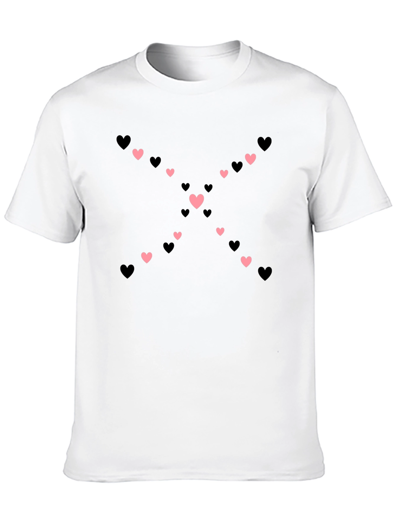 Black Heart Cross T-Shirt - Black Crew Neck Tee view 10