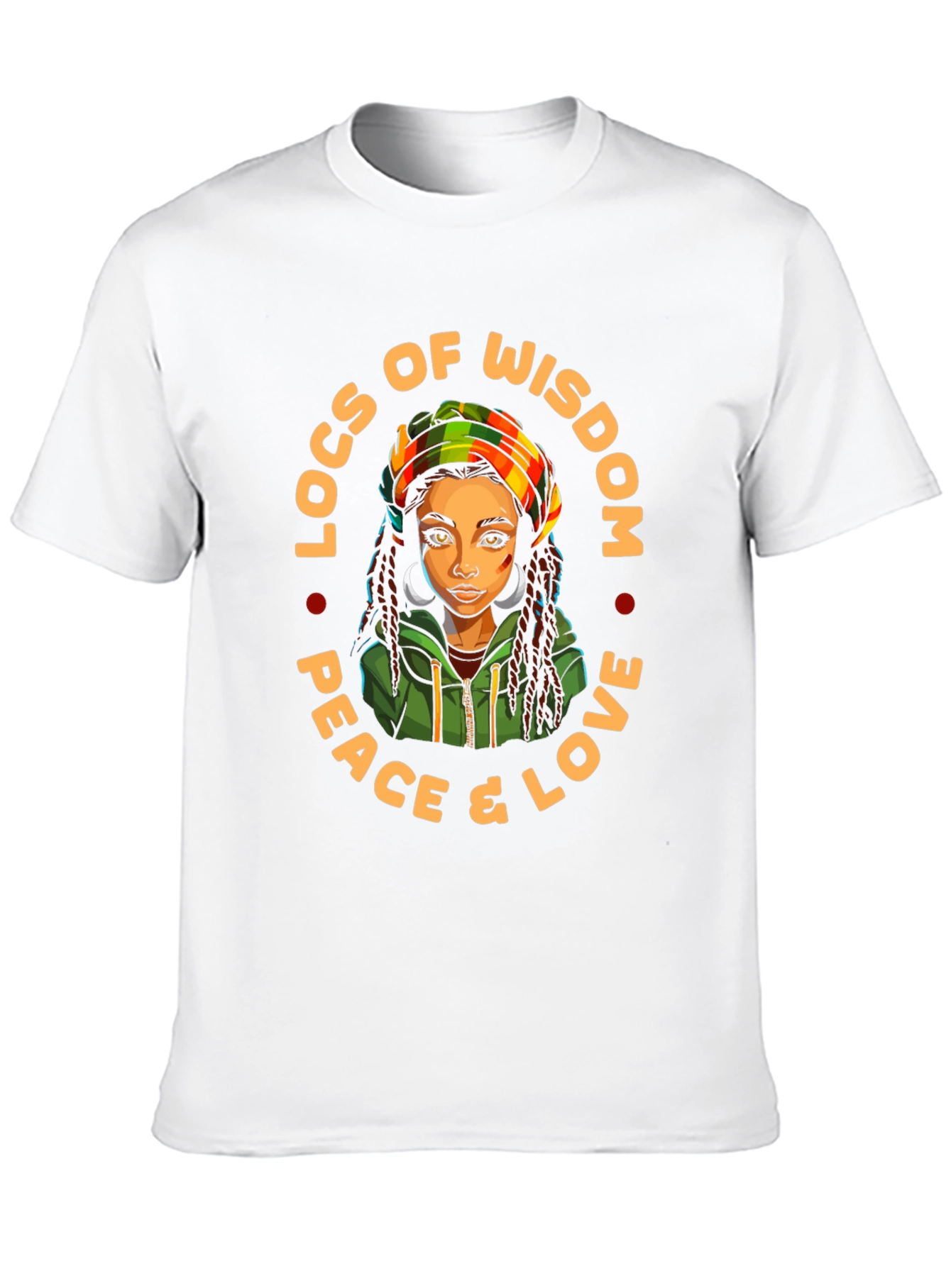 Black Locs of Wisdom T-Shirt: Peace & Love Tee view 10