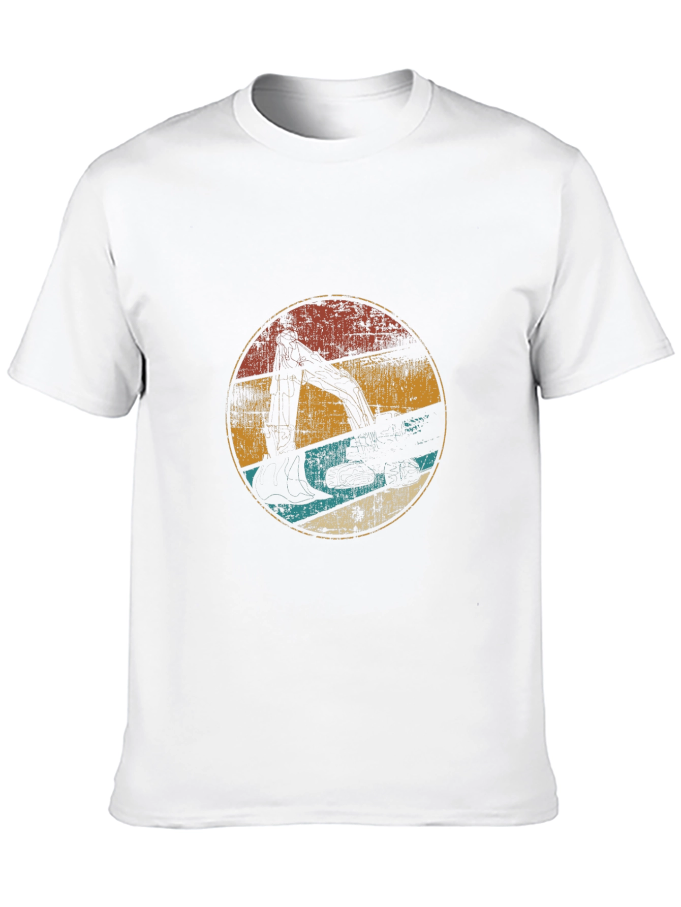 Black Vintage Excavator T-Shirt - Retro Construction Tee view 10