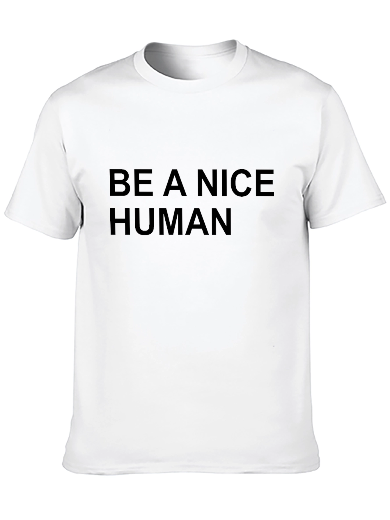 Black Be A Nice Human Black T-Shirt view 10
