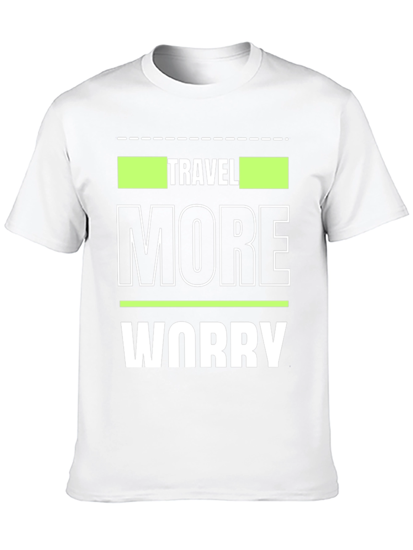Black Travel More Worry Less Graphic Tee - Black Cotton T-Shirt view 10