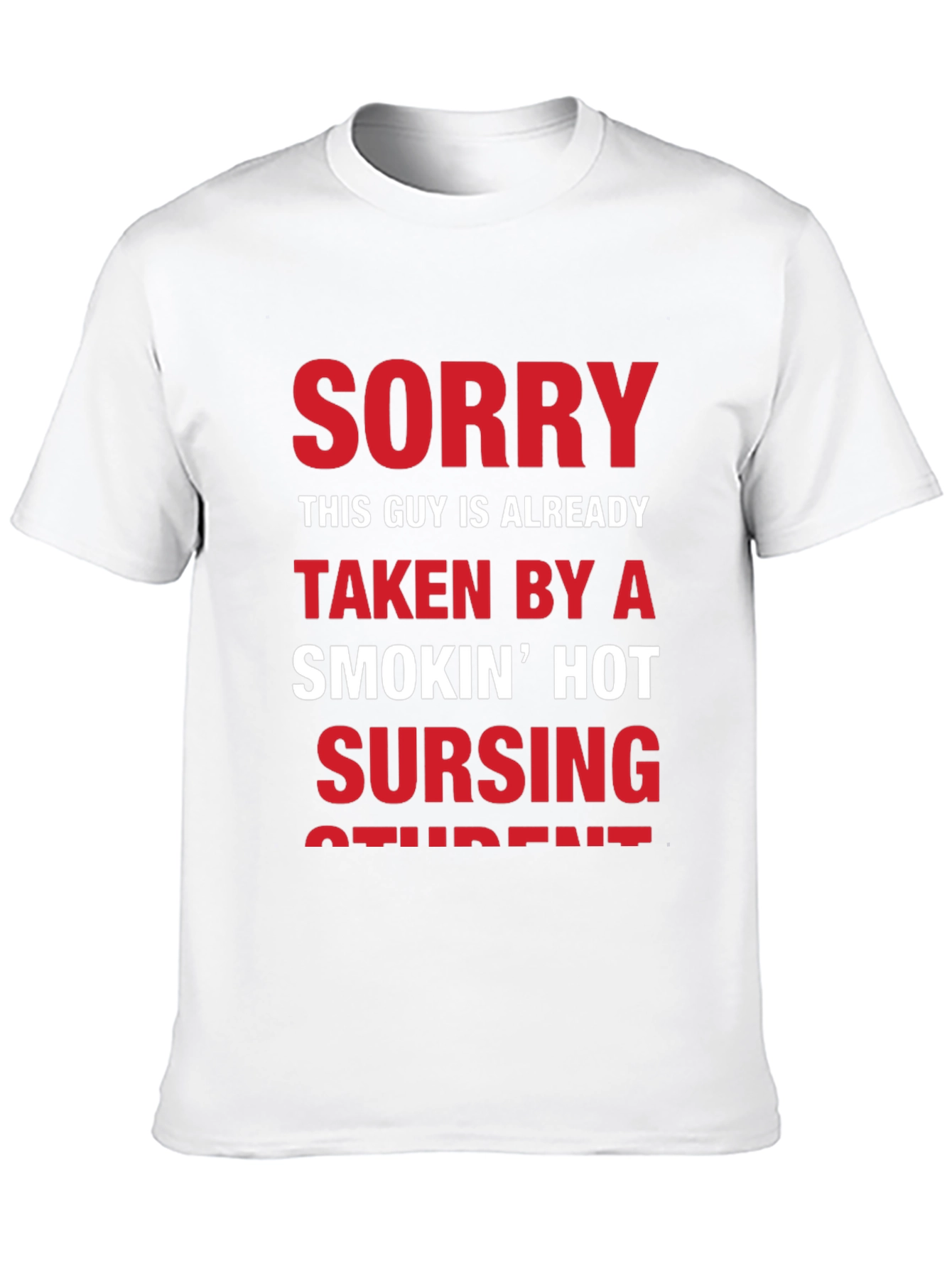 Black Funny Taken by Hot Nursing Student Graphic T-Shirt view 10