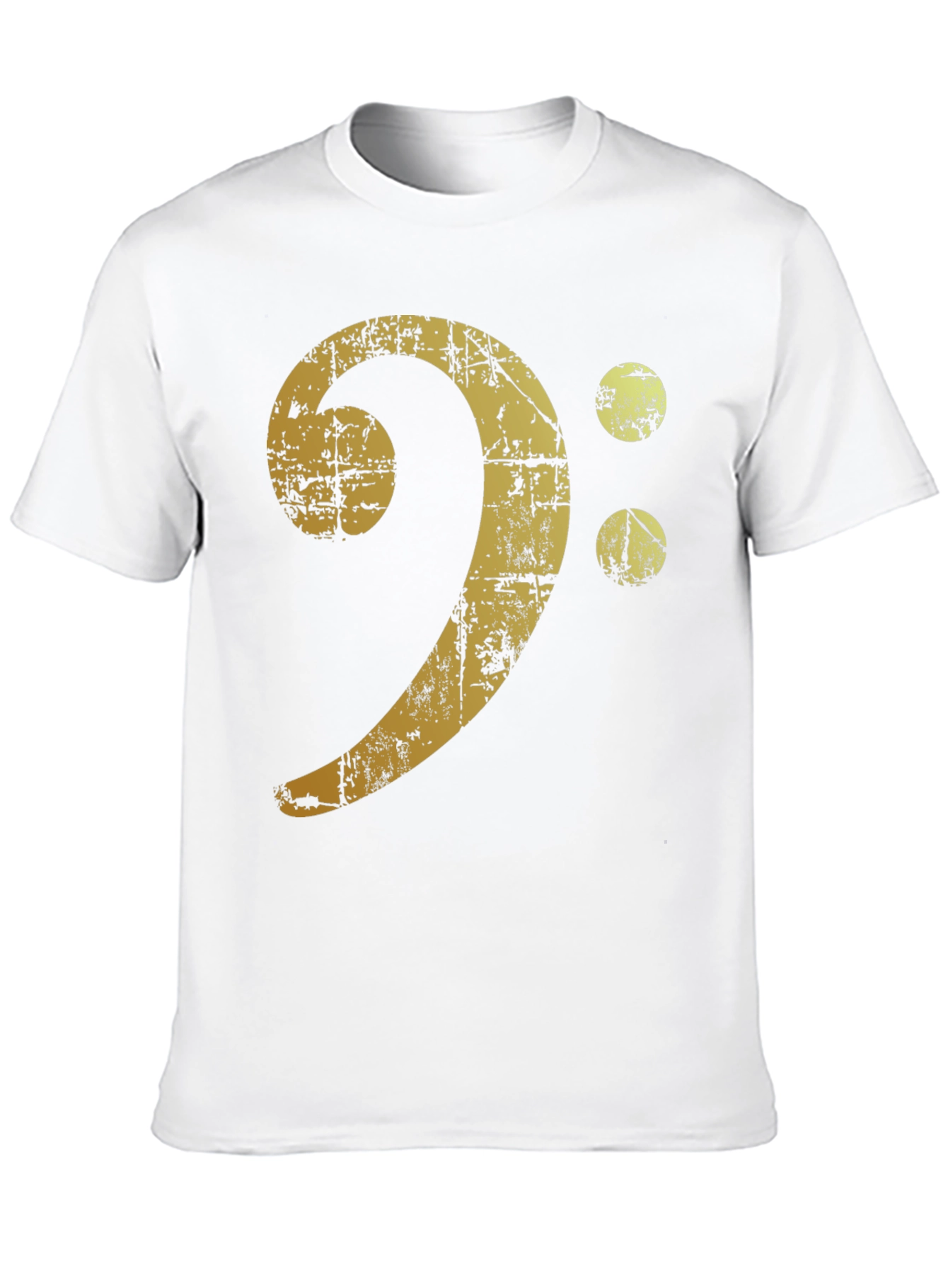 Black Vintage Bass Clef Graphic T-Shirt view 10