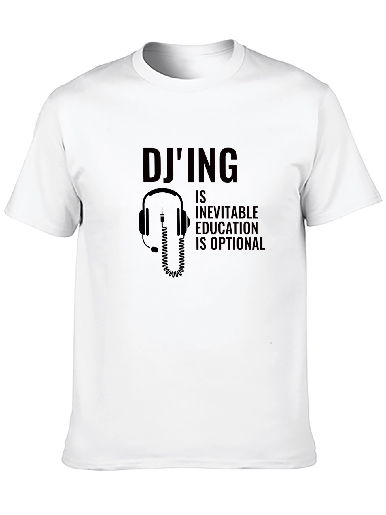 Black DJ'ing Inevitable T-Shirt: Education is Optional view 10