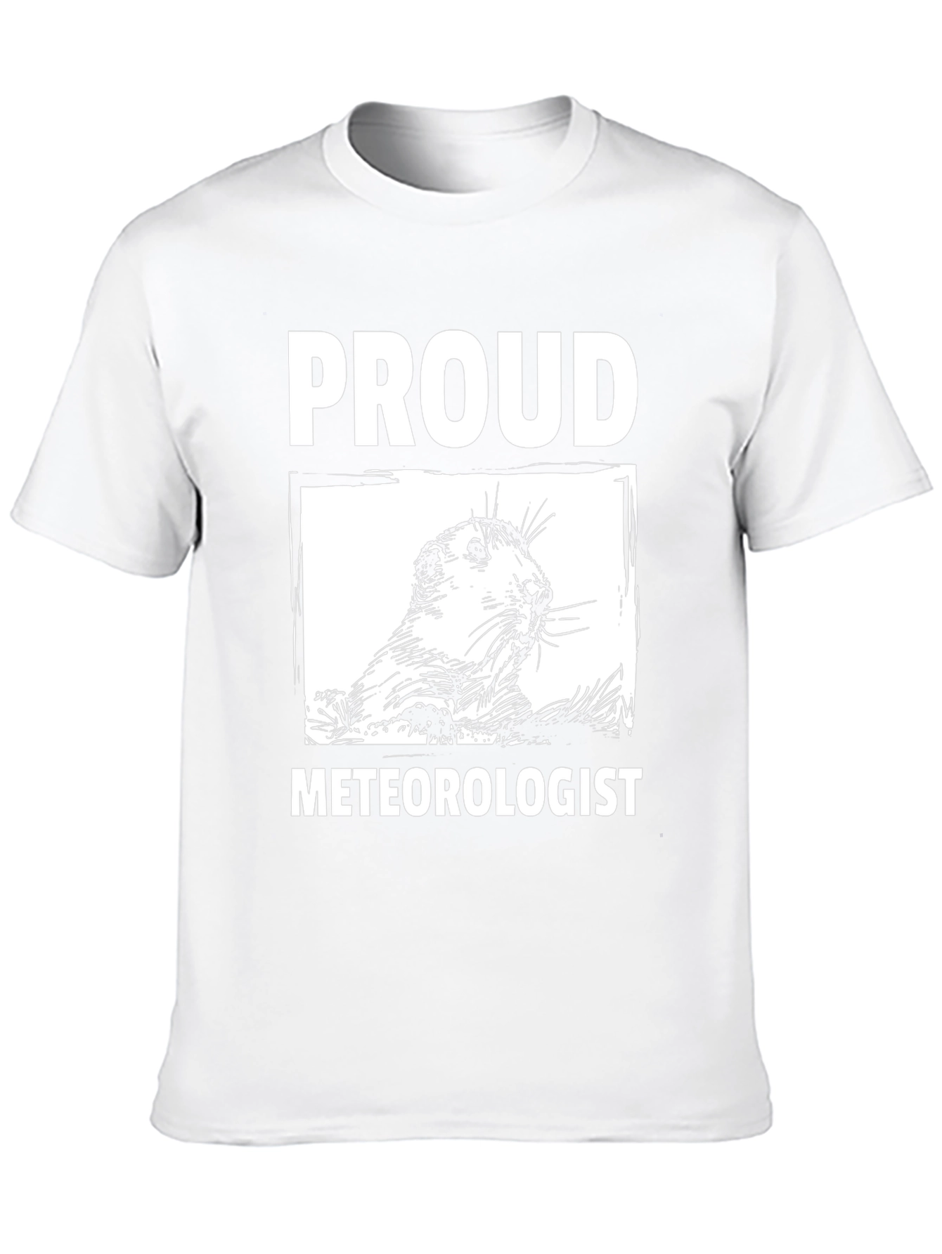Black Proud Meteorologist T-Shirt - Groundhog Design view 10