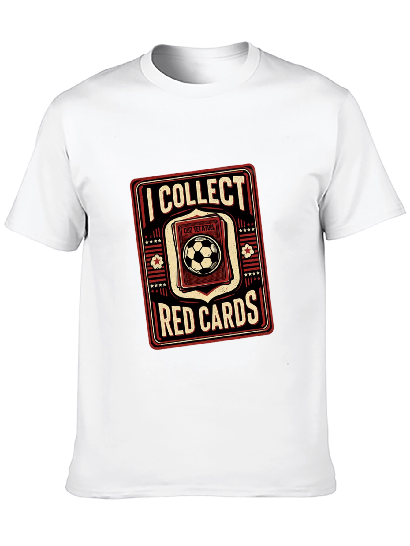 Black I Collect Red Cards Soccer T-Shirt view 10