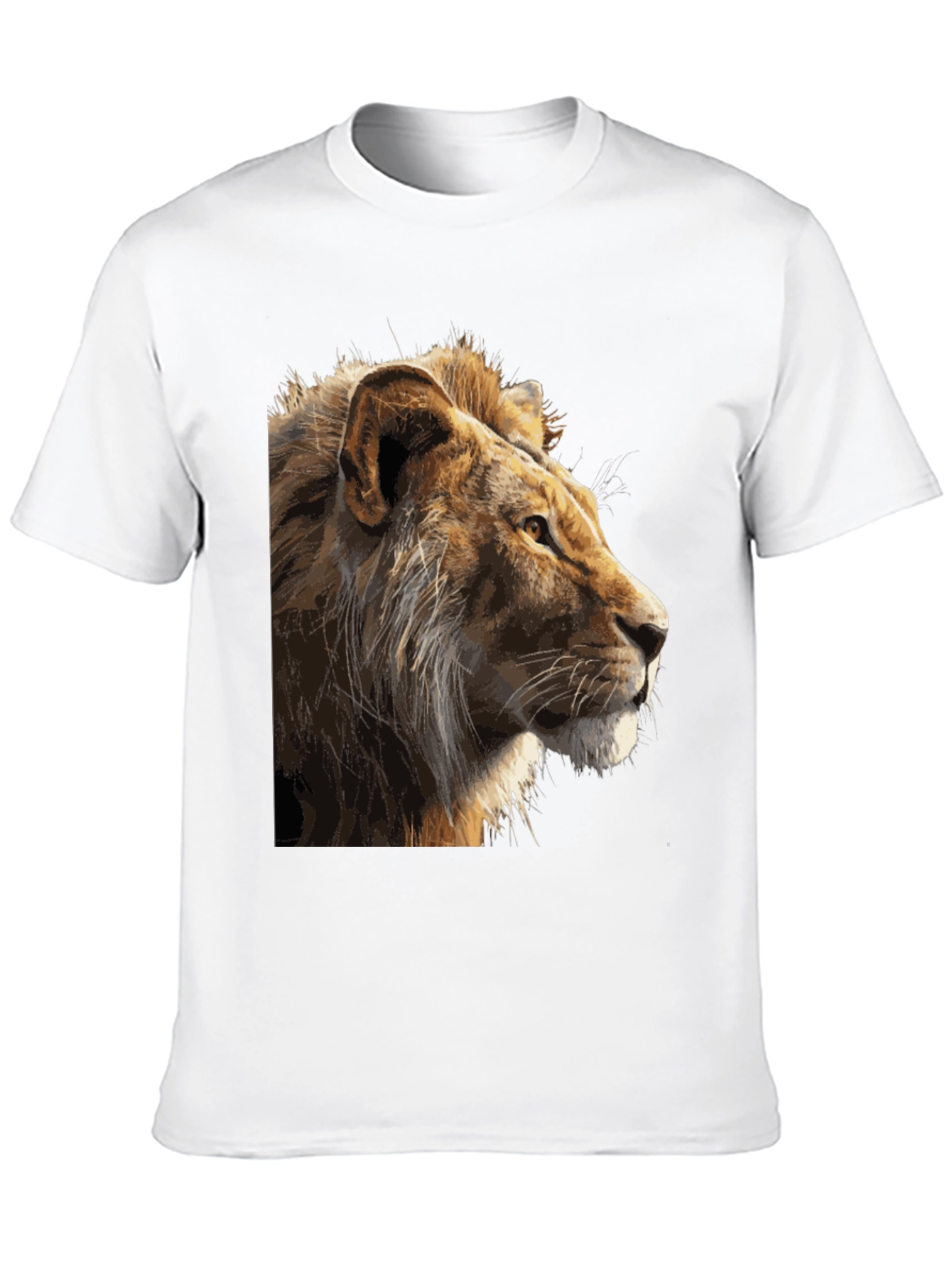 Black Lion Graphic Print Black T-Shirt view 10