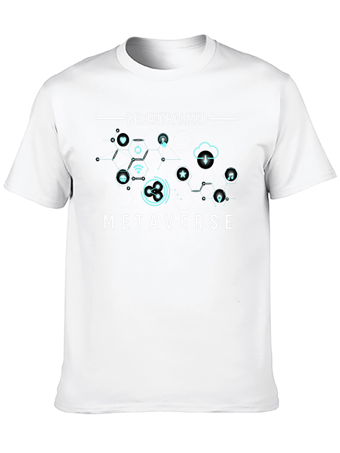 Black Decentralized Metaverse Black T-Shirt view 10