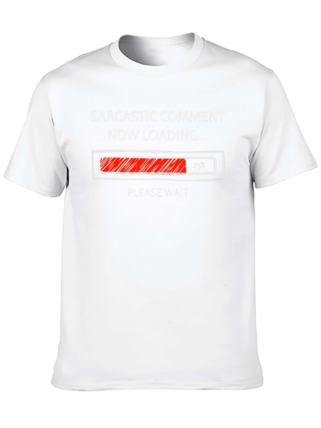 Black Sarcastic Comment Loading T-Shirt view 10