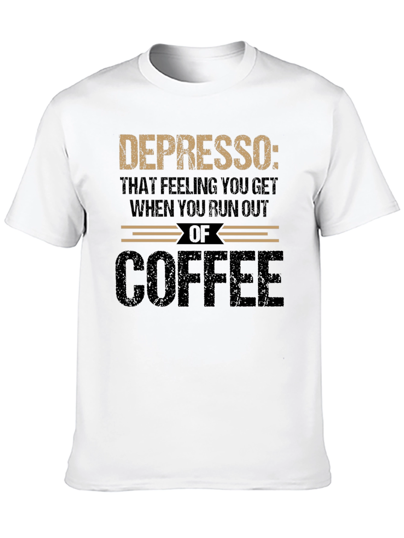 Black Depresso Coffee Graphic Tee - Run Out Feeling T-Shirt view 10