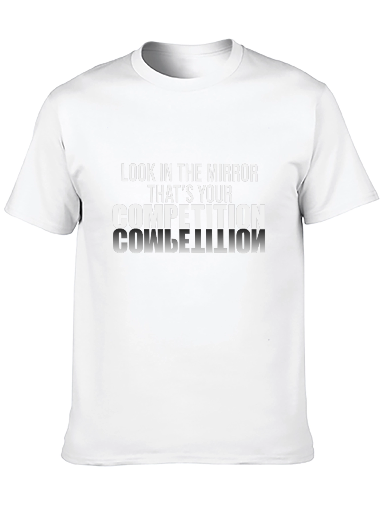 Black Motivational T-Shirt: Your Only Competition Is You view 10