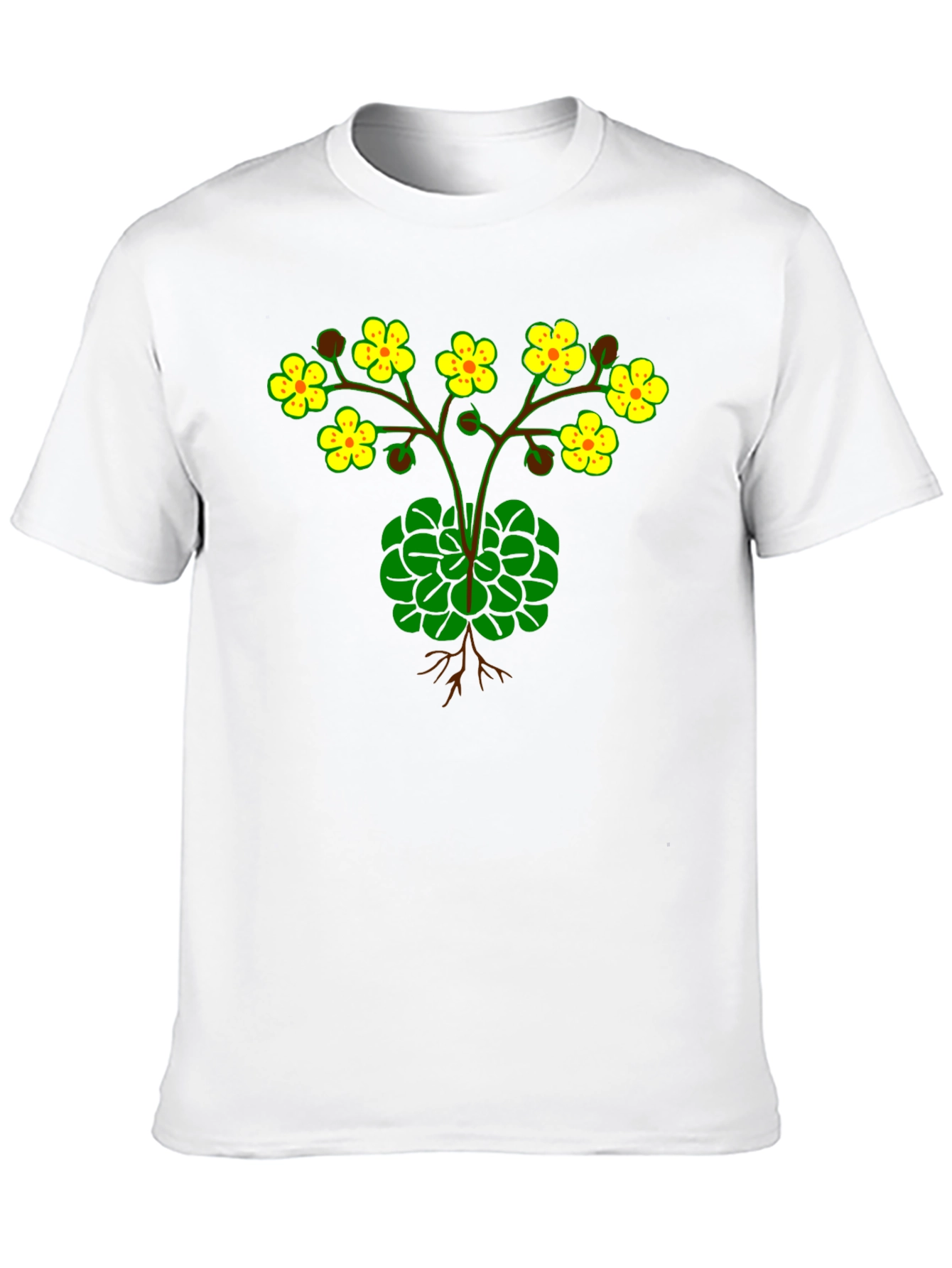 Black Botanical Graphic T-Shirt - Black Cotton Tee view 10