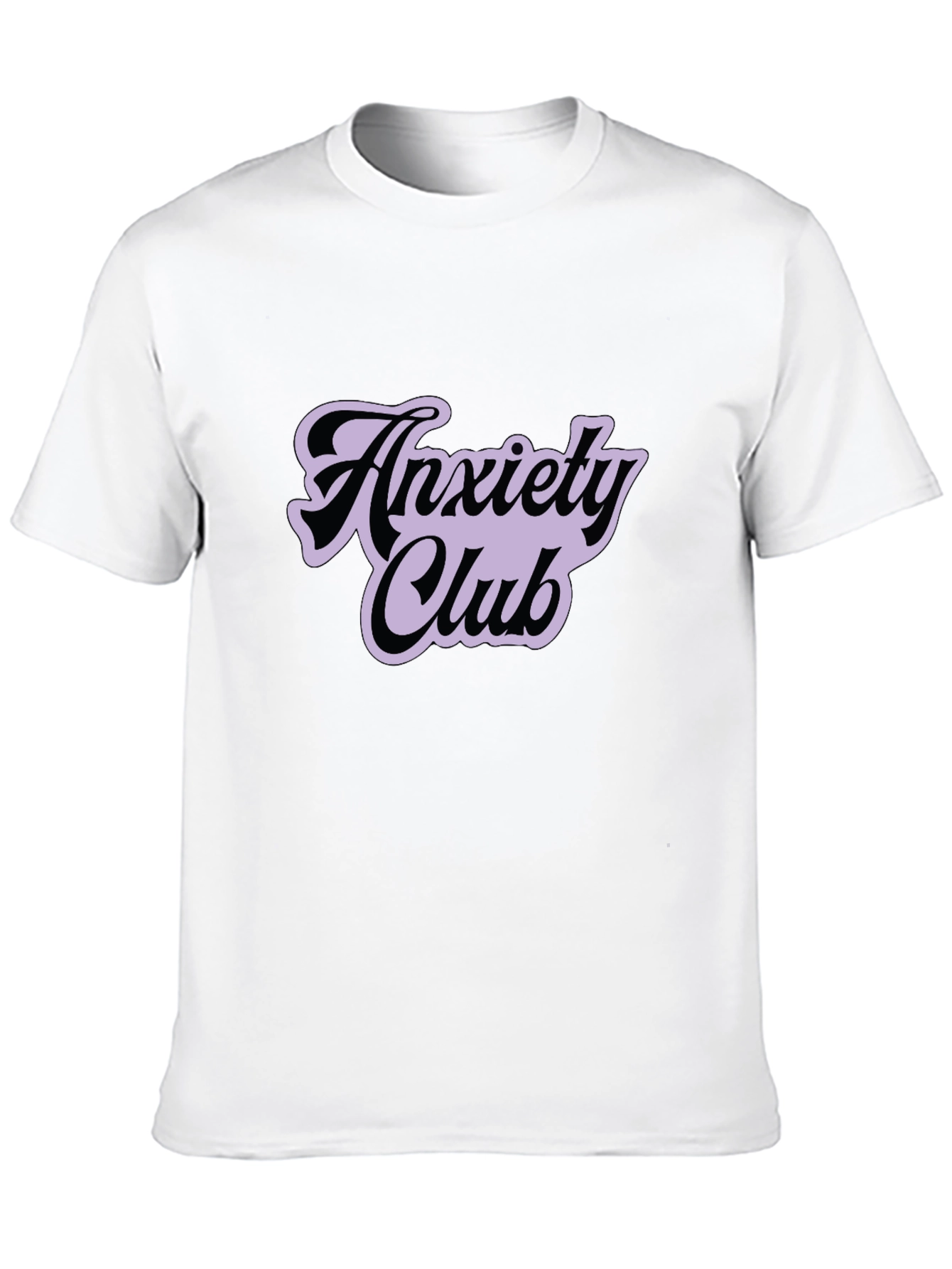 Black Anxiety Club Graphic Tee - Black Casual T-Shirt view 10