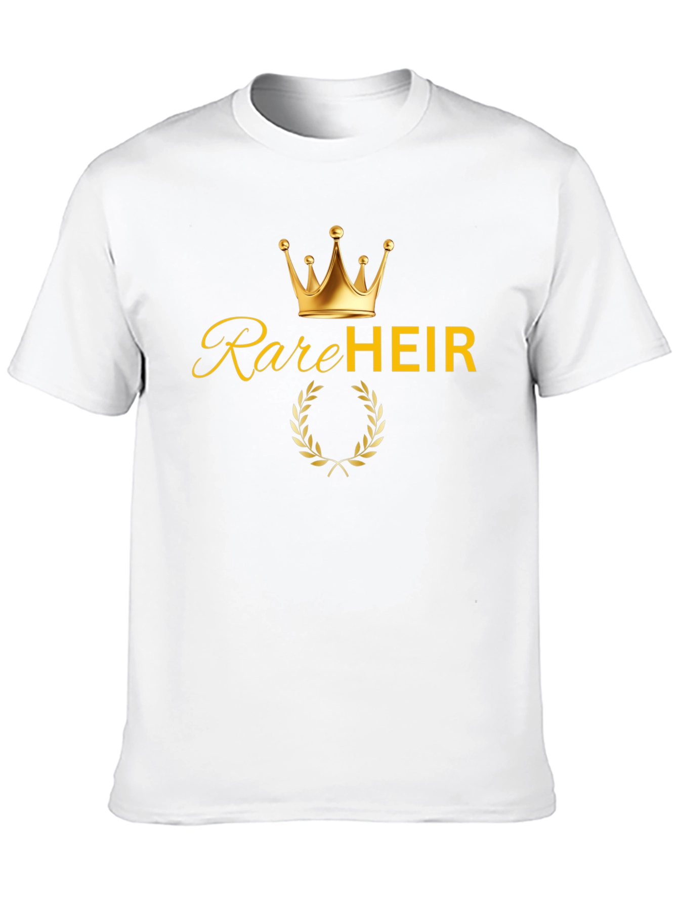 Black Rare Heir T-Shirt - Golden Crown Graphic Tee view 10