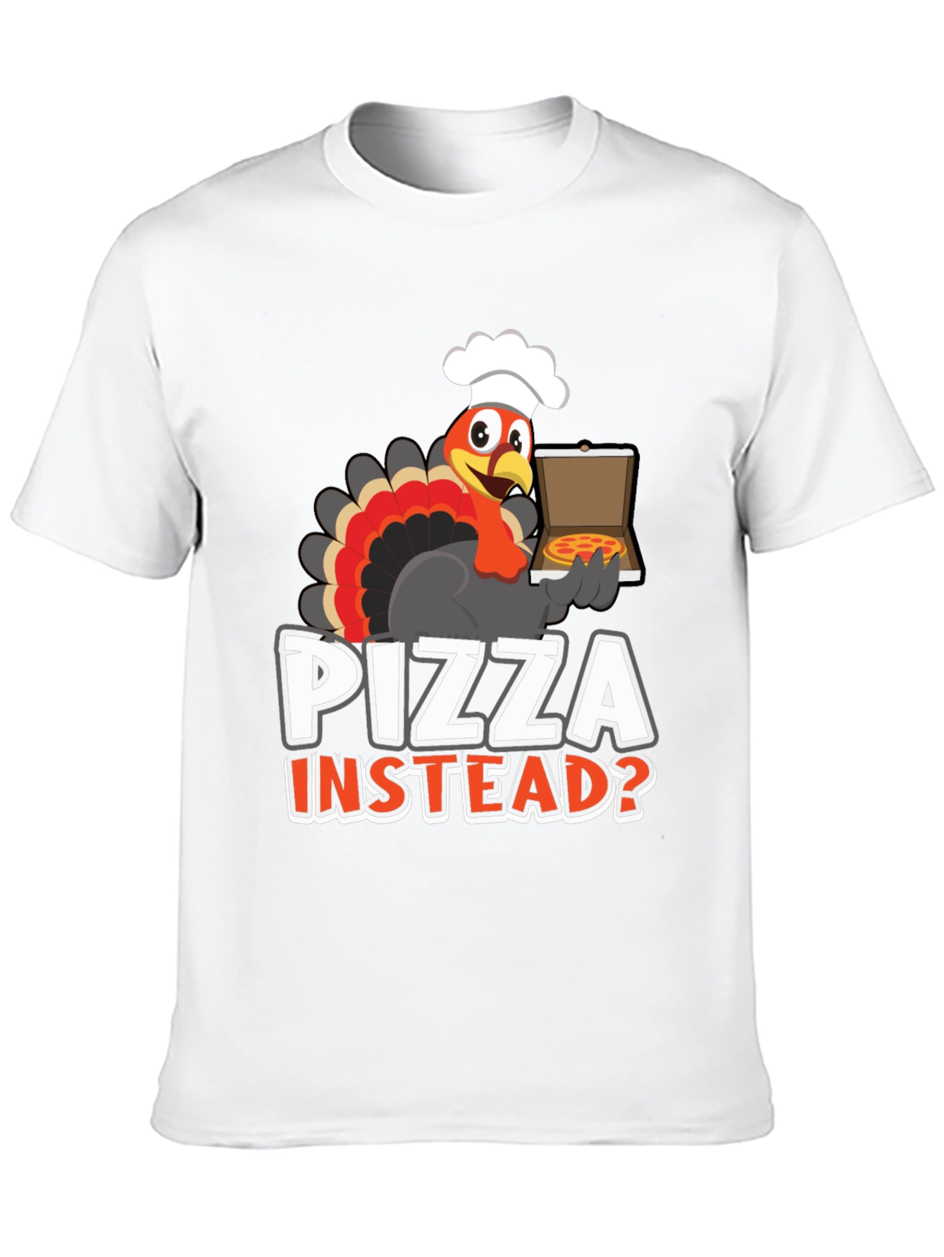Black Pizza Instead? Turkey Graphic Tee view 10