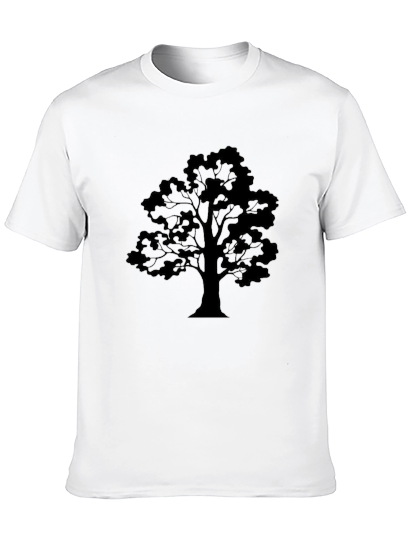 Black Tree Silhouette Black T-Shirt view 10