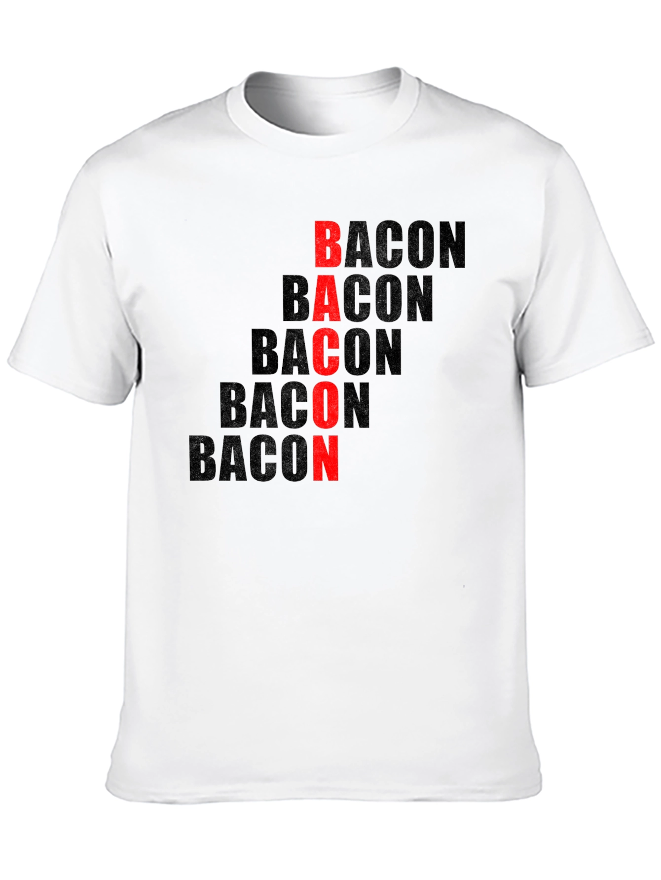 Black Bacon Lover Graphic T-Shirt - Funny Food Tee view 10