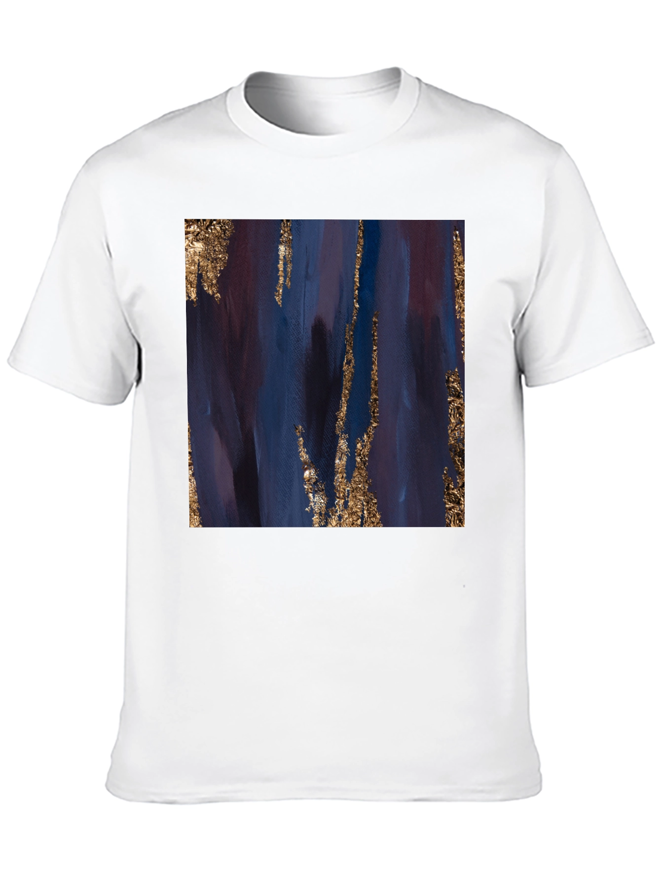 Black Abstract Art Tee - Black Cotton Blend view 10