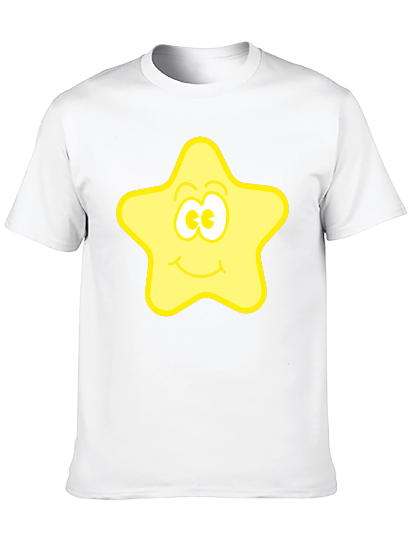Black Happy Star Graphic Black T-Shirt view 10