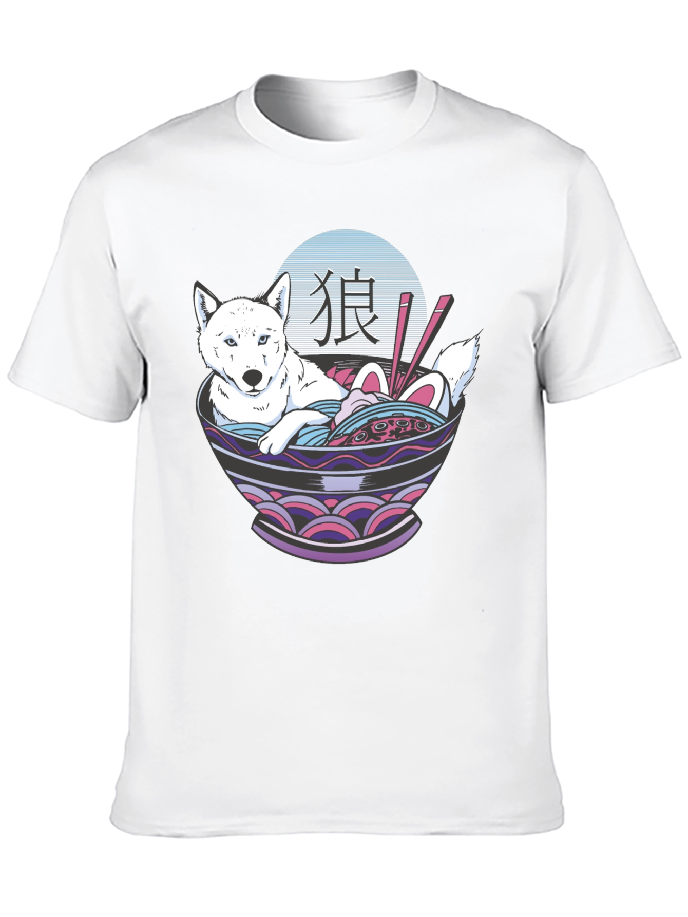 Black Ramen Dog Graphic T-Shirt - Unisex Casual Tee view 10