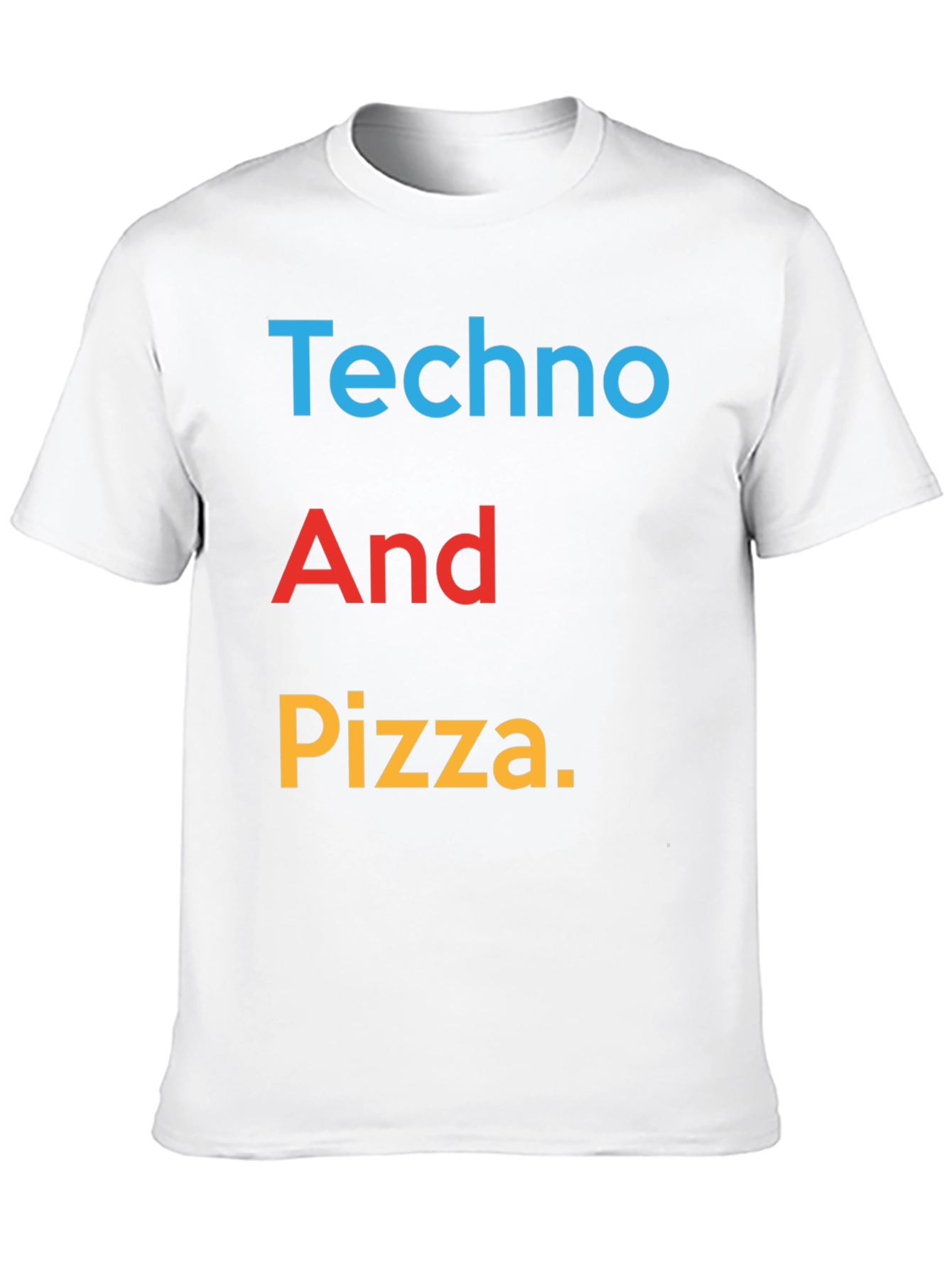 Black Techno And Pizza Graphic Tee view 10